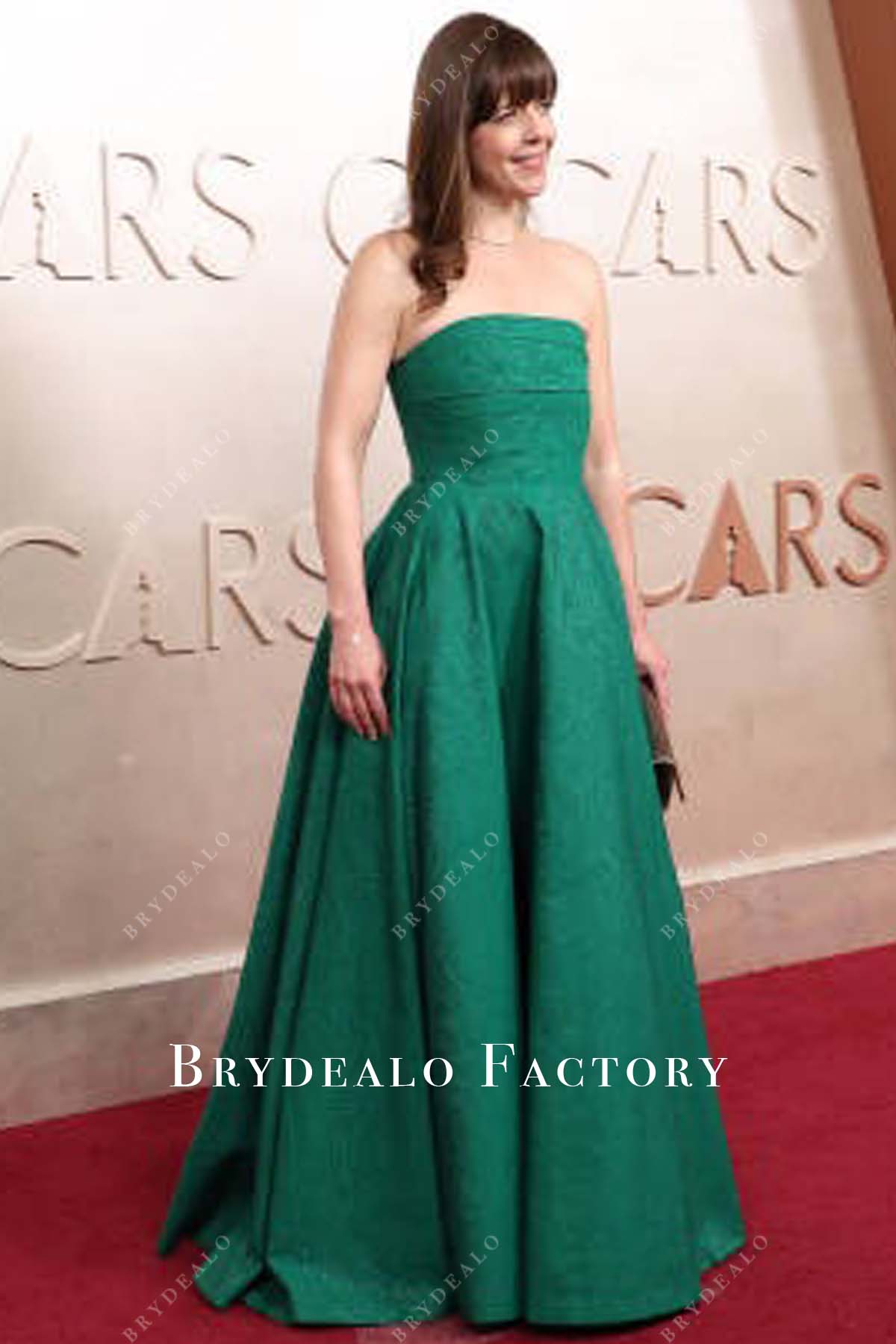 Alice Brooks 2025 Oscars red carpet a line formal dress 