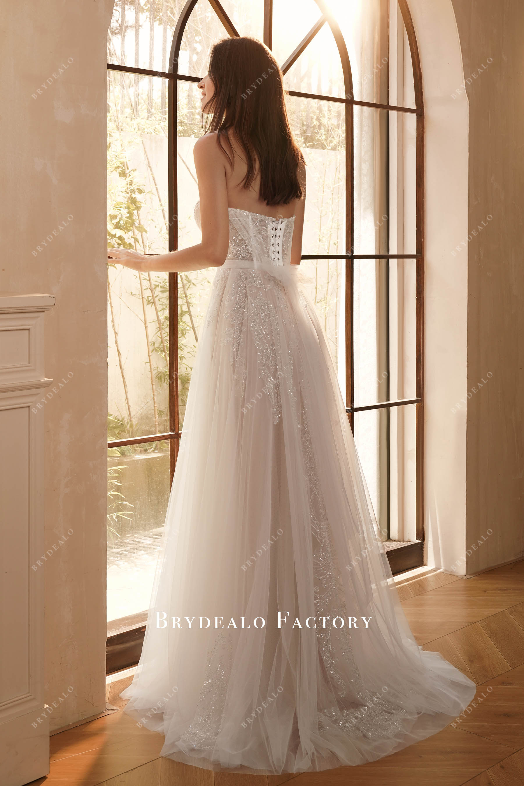 aline beaded lace wedding dress