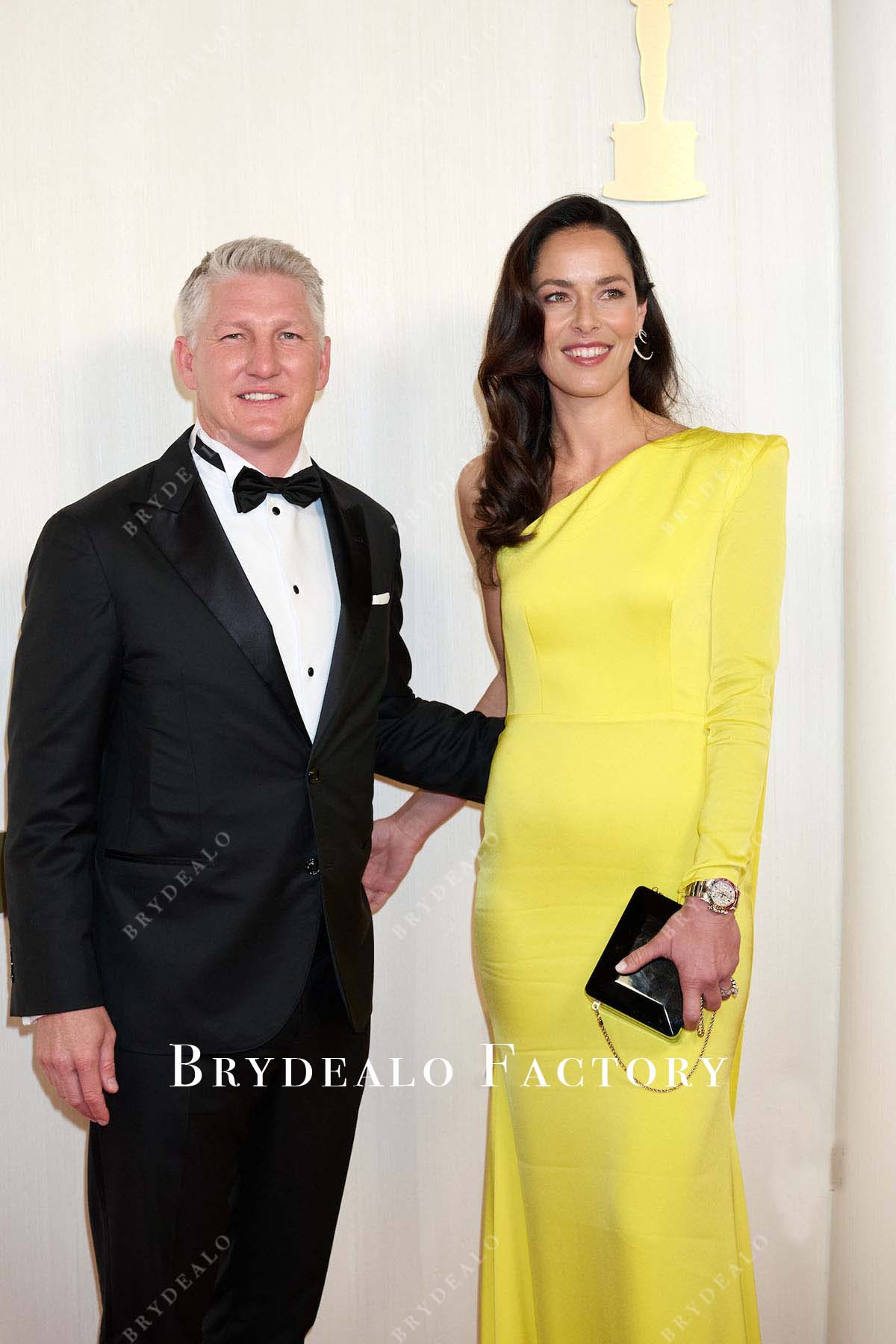 Ana Ivanovic 2024 Oscars Yellow One Sleeve Dress