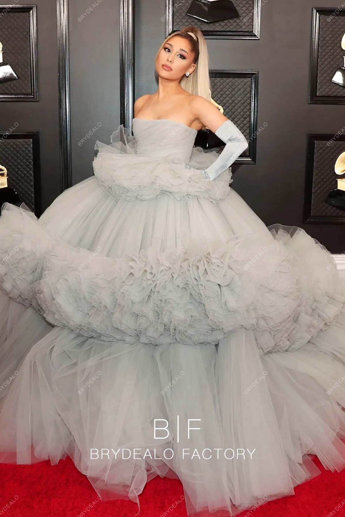 Ariana Grande wore the most enormous couture gown to the Grammys