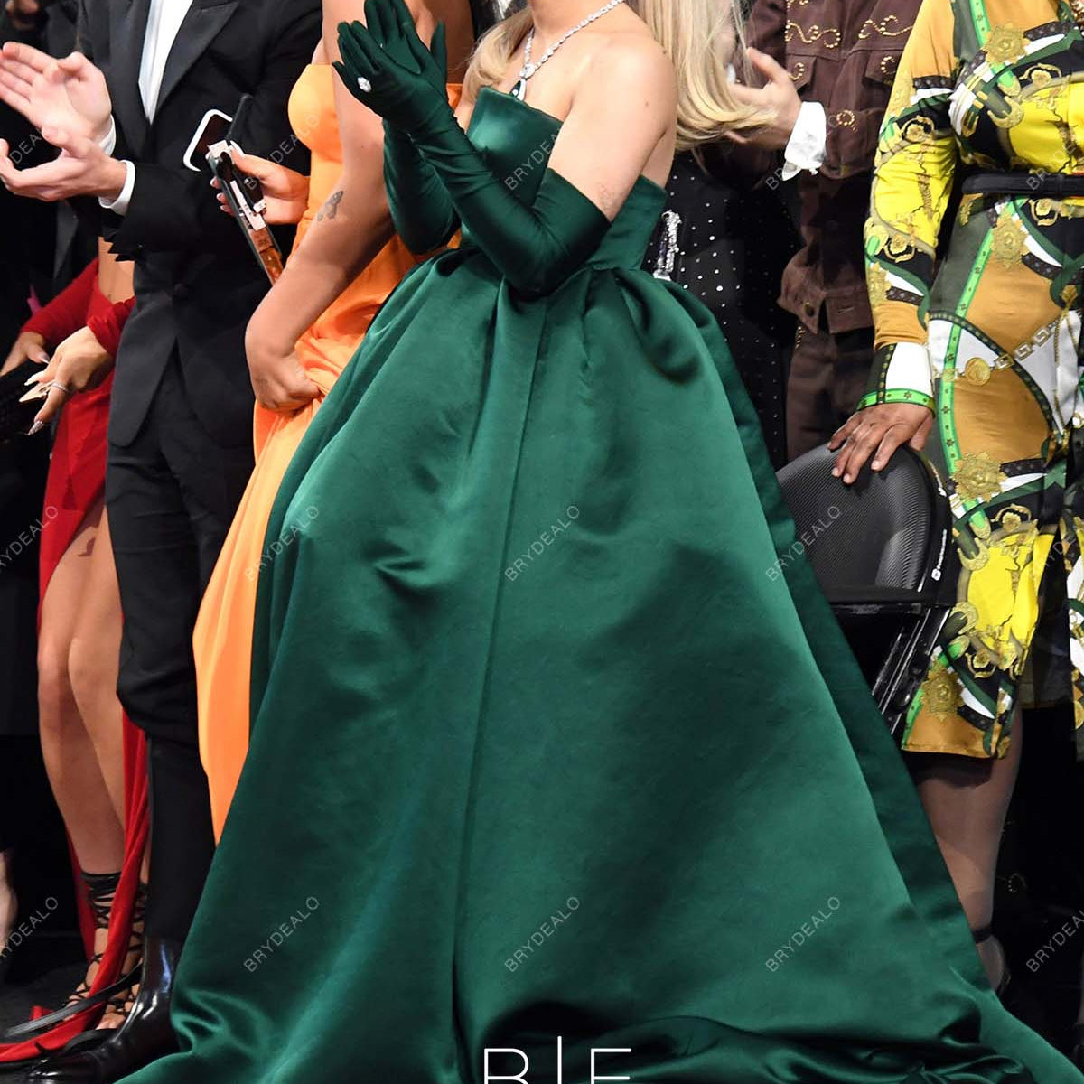 green boobtube dress Sage Green Tulle A-line Strapless Sweetheart Neck Prom Dresses With Slit, MP936
