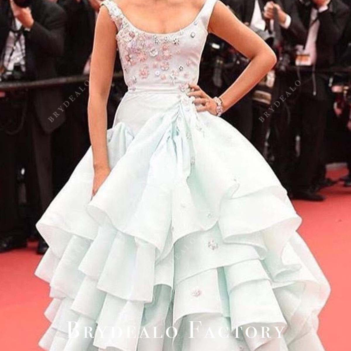 Blake Lively Ice Blue 2016 Cannes Slack Bay Premiere Dress