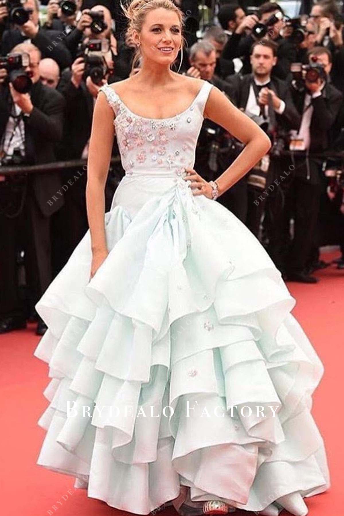 Blake Lively A-line dress Cannes Red Carpet 2016