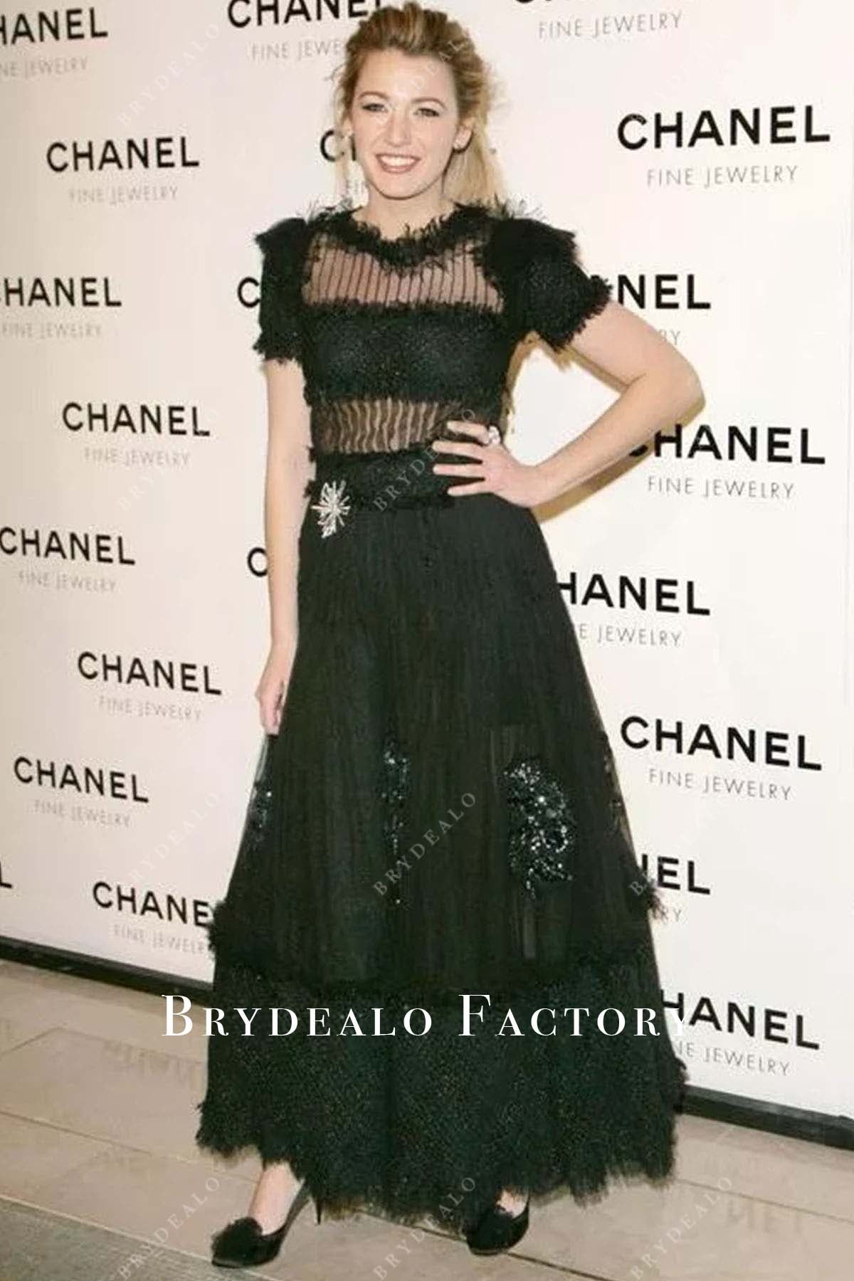 Blake Lively a-line dress 2008 Chanel A Night of Diamonds dinner 