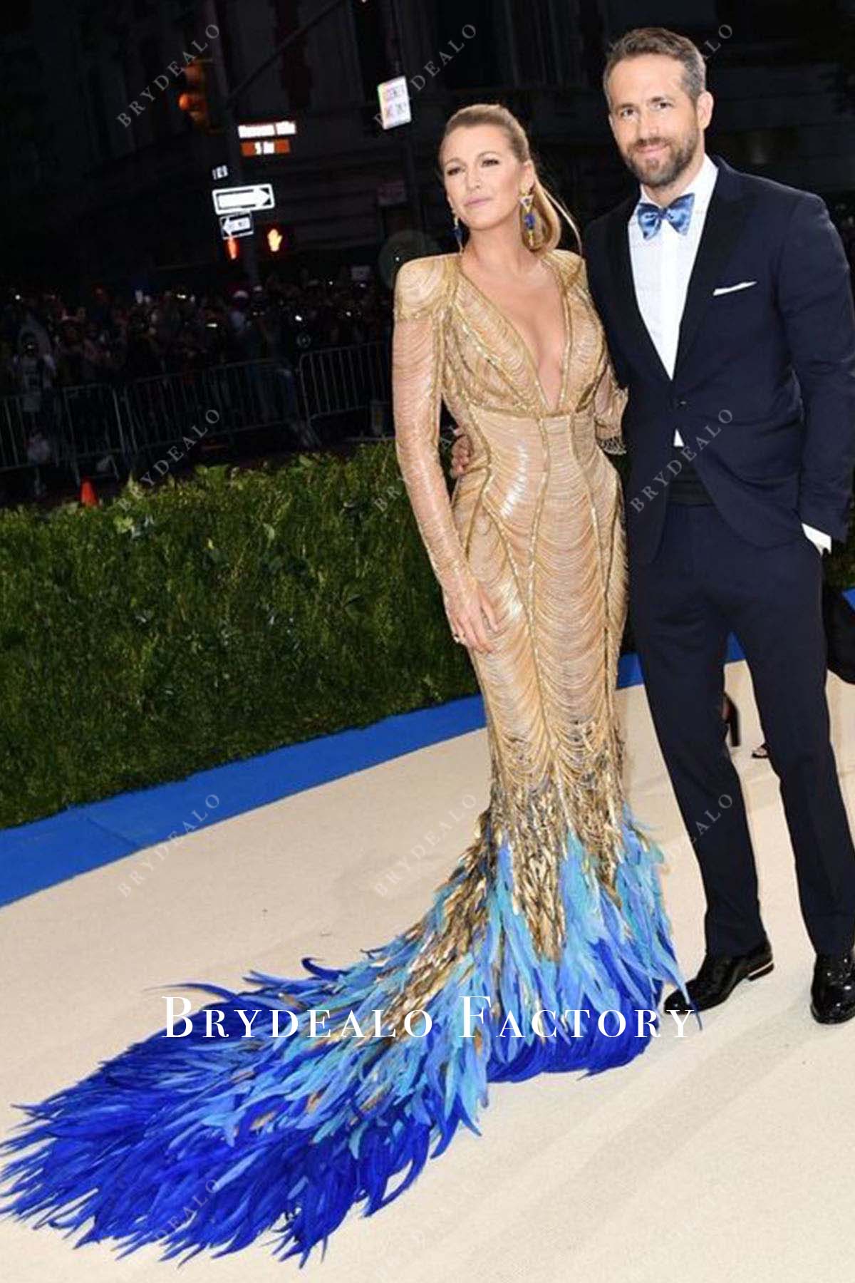 Blake Lively feathered dress 2017 Met Gala 