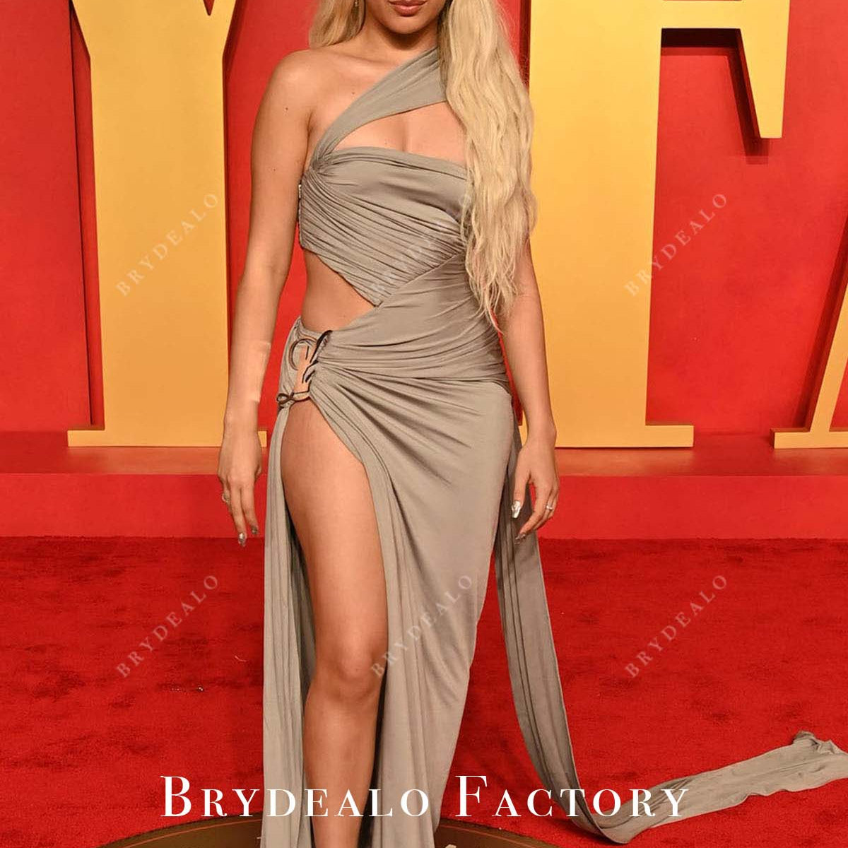 Camila Cabello 2024 Oscars After Party Cutout Slit Long Dress
