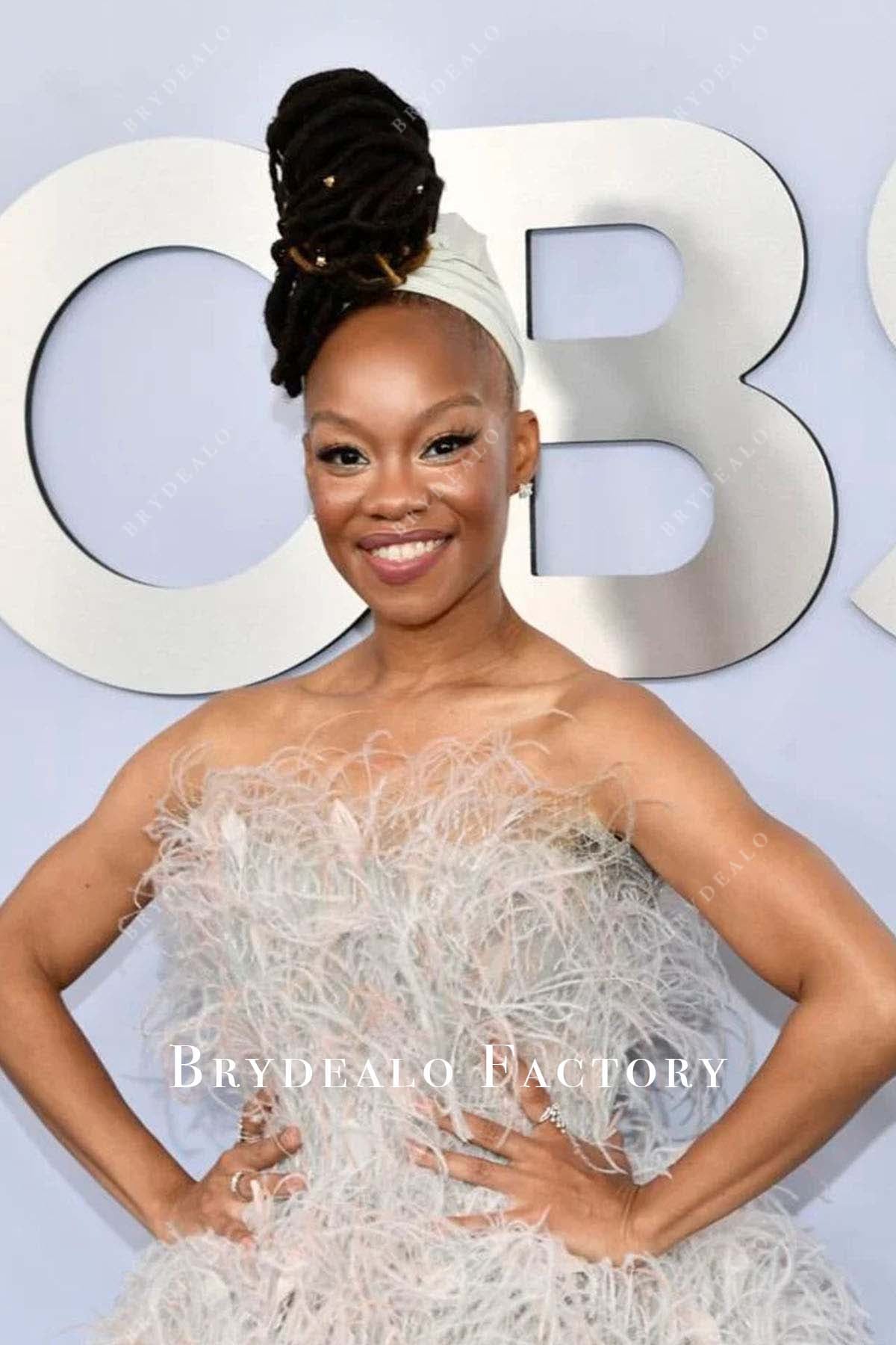 2024 Tony Awards Camille A.Brown Feather Dress 