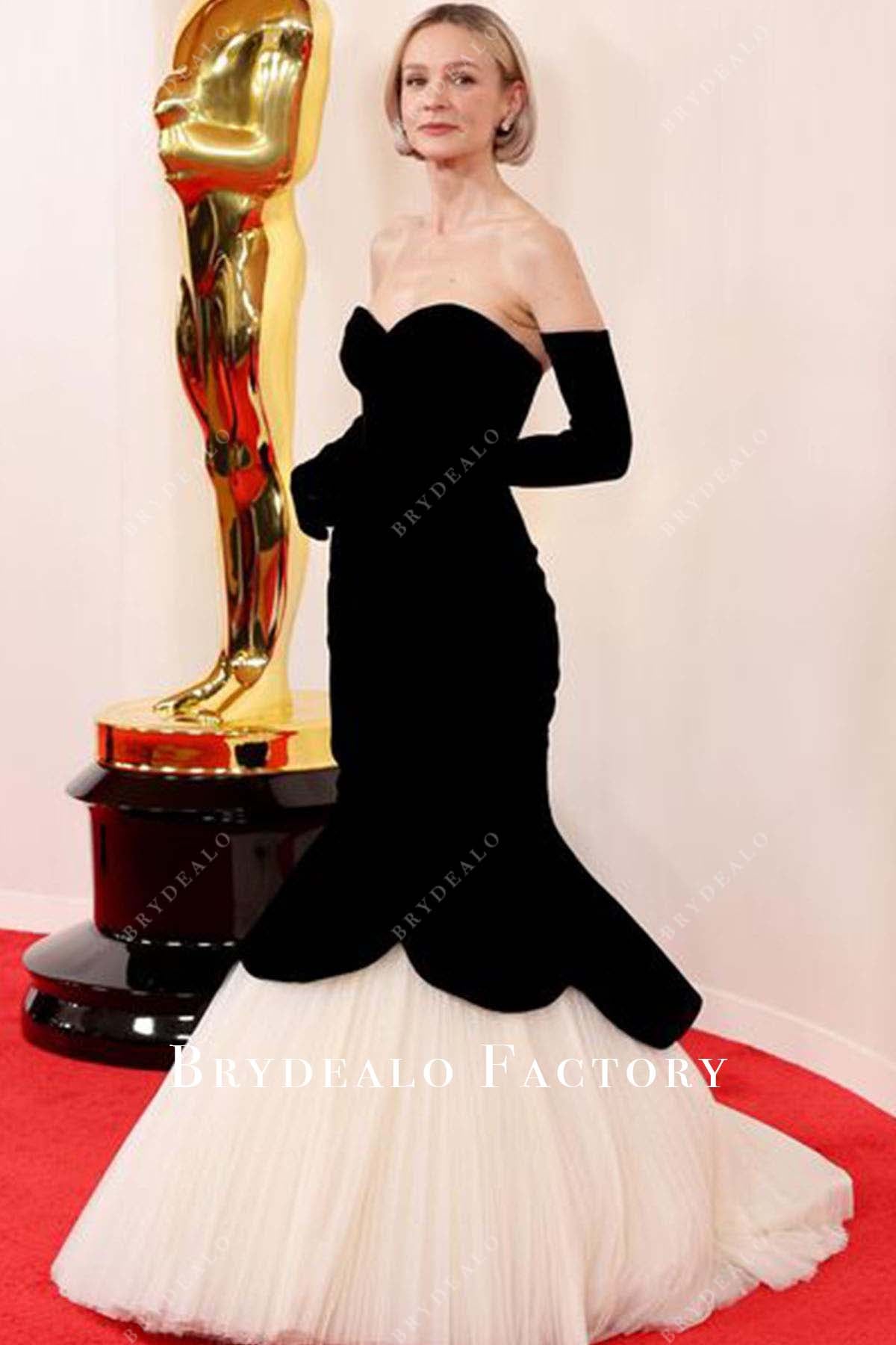 2024 Oscars Red Carpet Carey Mulligan pleated dress