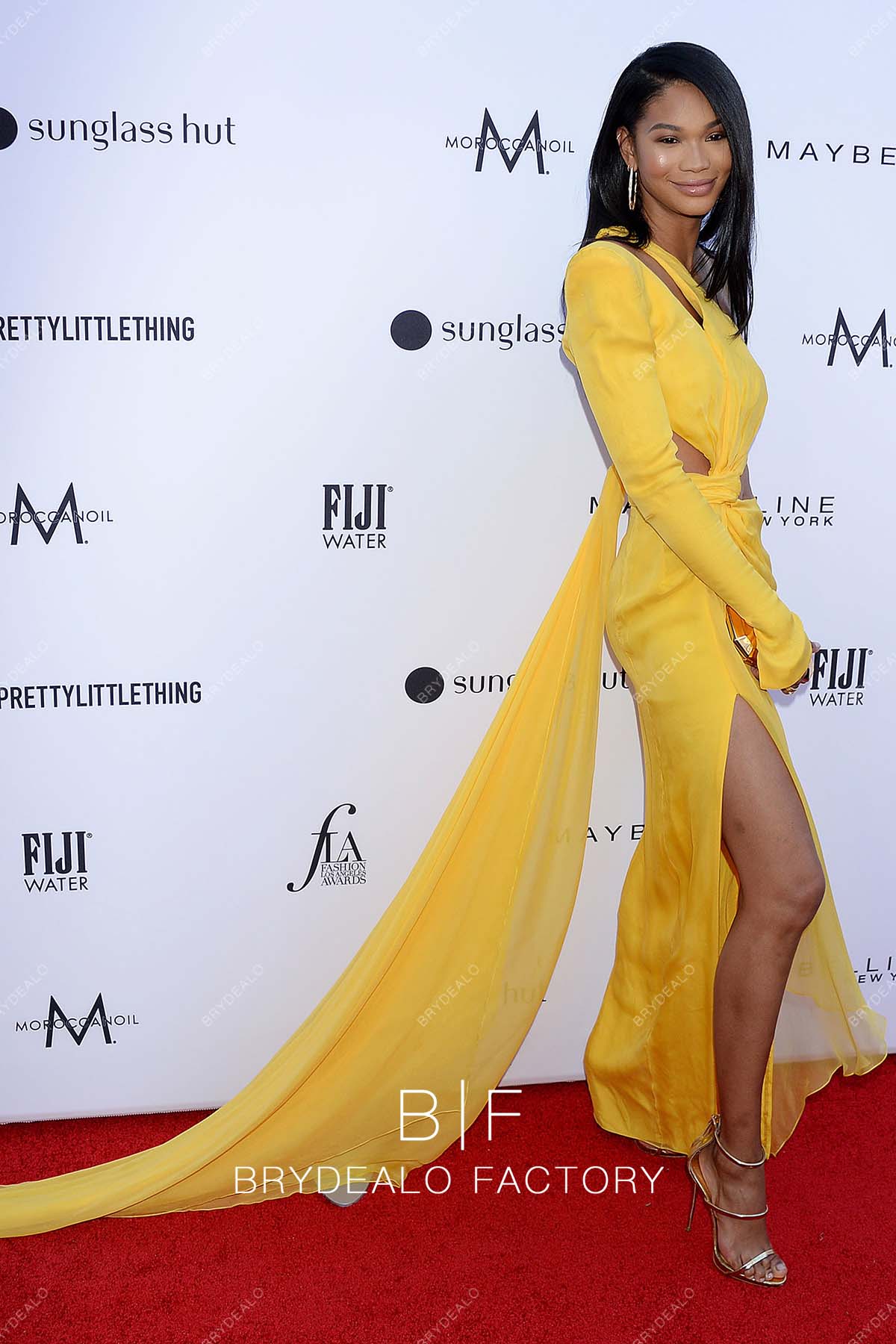 Chanel Iman Gold Daily Front Row Fashion LA Awards 2019