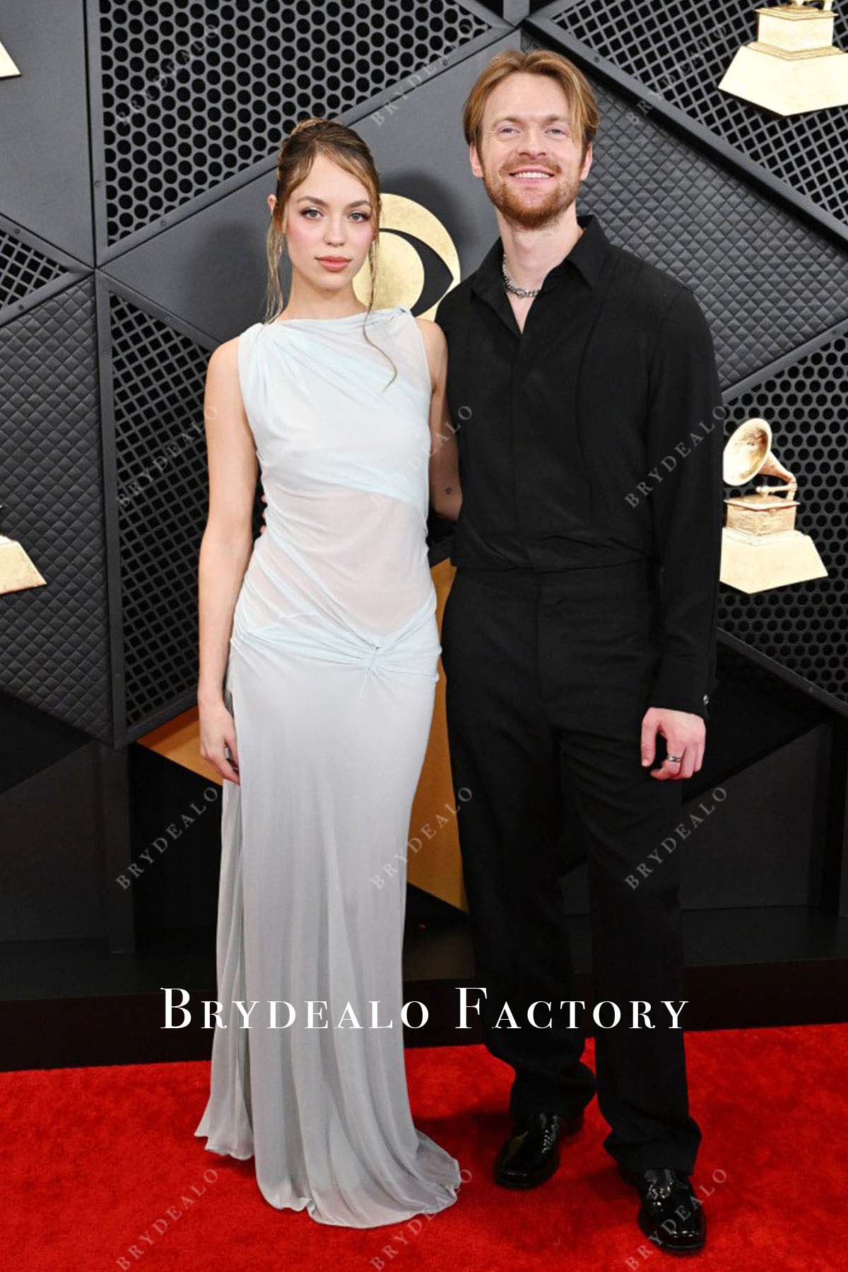 Claudia Sulewski sheer 2024 Grammys Red Carpet dress