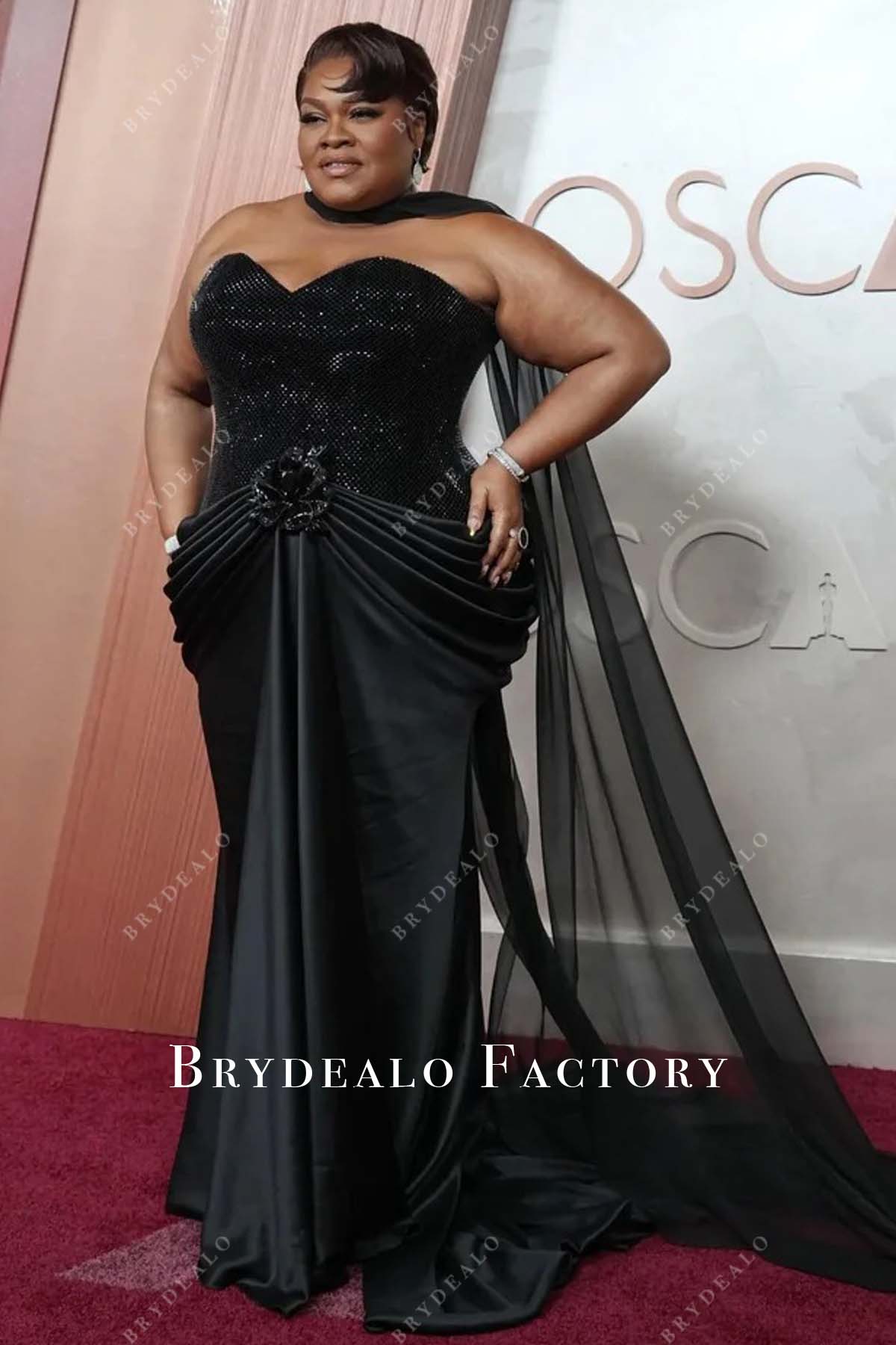 Da'Vine Joy Randolph 2025 Oscars red carpet strapless dress