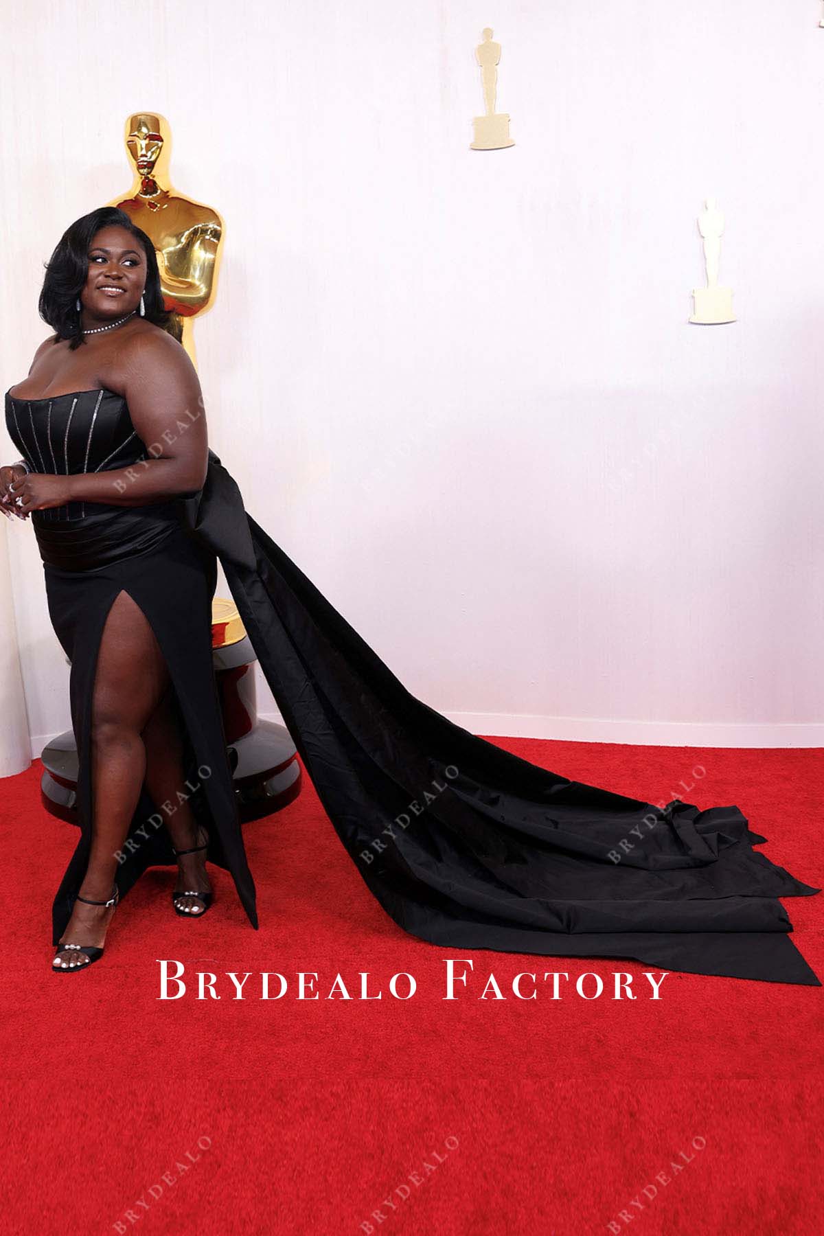 Danielle Brooks 2025 Oscars Plus Size Black Red Carpet Dress