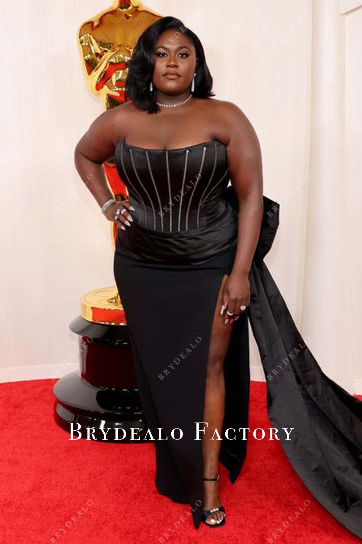 Danielle Brooks black dress 2024 Oscars Red Carpet