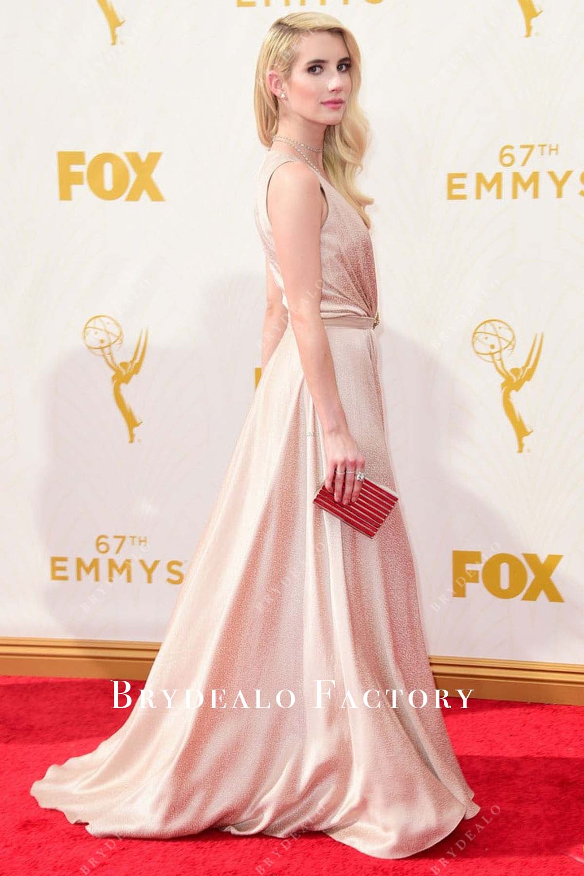 Emma Roberts sweep train Emmy Awards 2015 dress