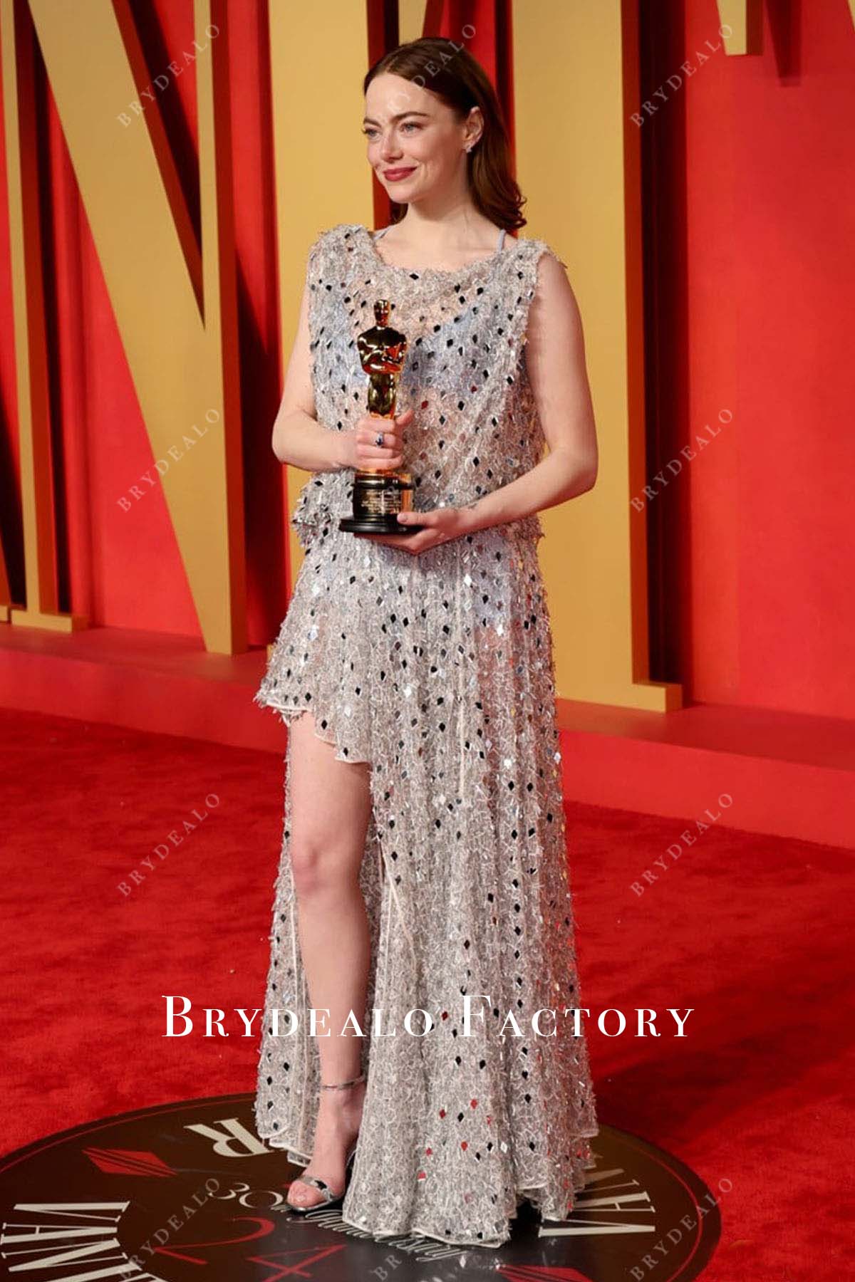 Emma Stone floor length dress 2024 Oscars After Party