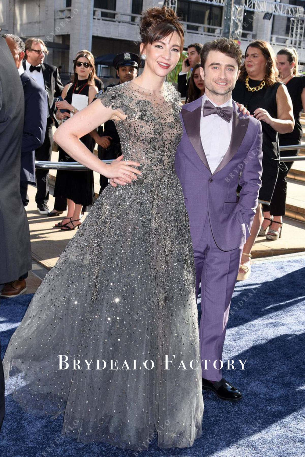 Erin Darke 2024 Tony Awards Sparkly Grey Dress