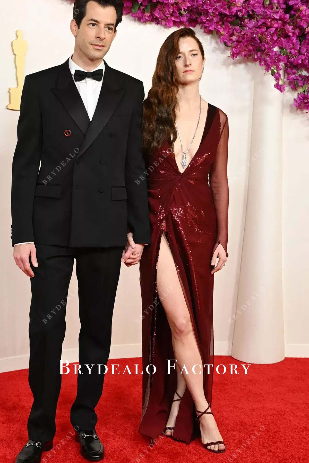 Grace Gummer  2024 Oscars Red Carpet slit dress