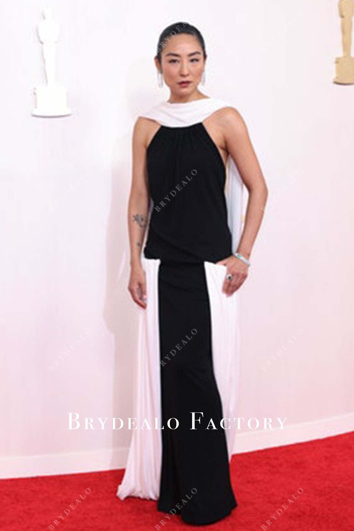 2024 Oscars Red Carpet Greta Lee floor length dress