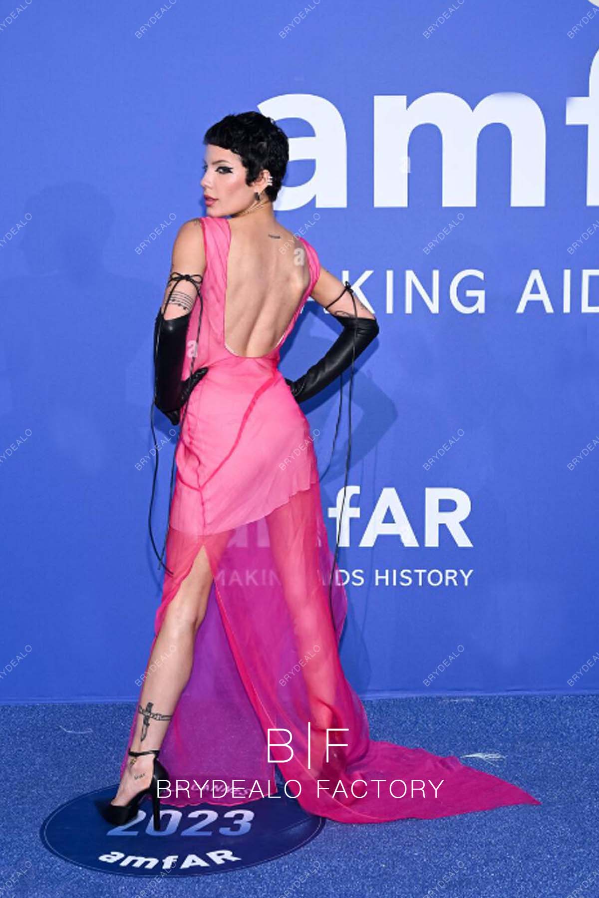 Halsey 2023 Cannes Open Low Back Celebrity Dress