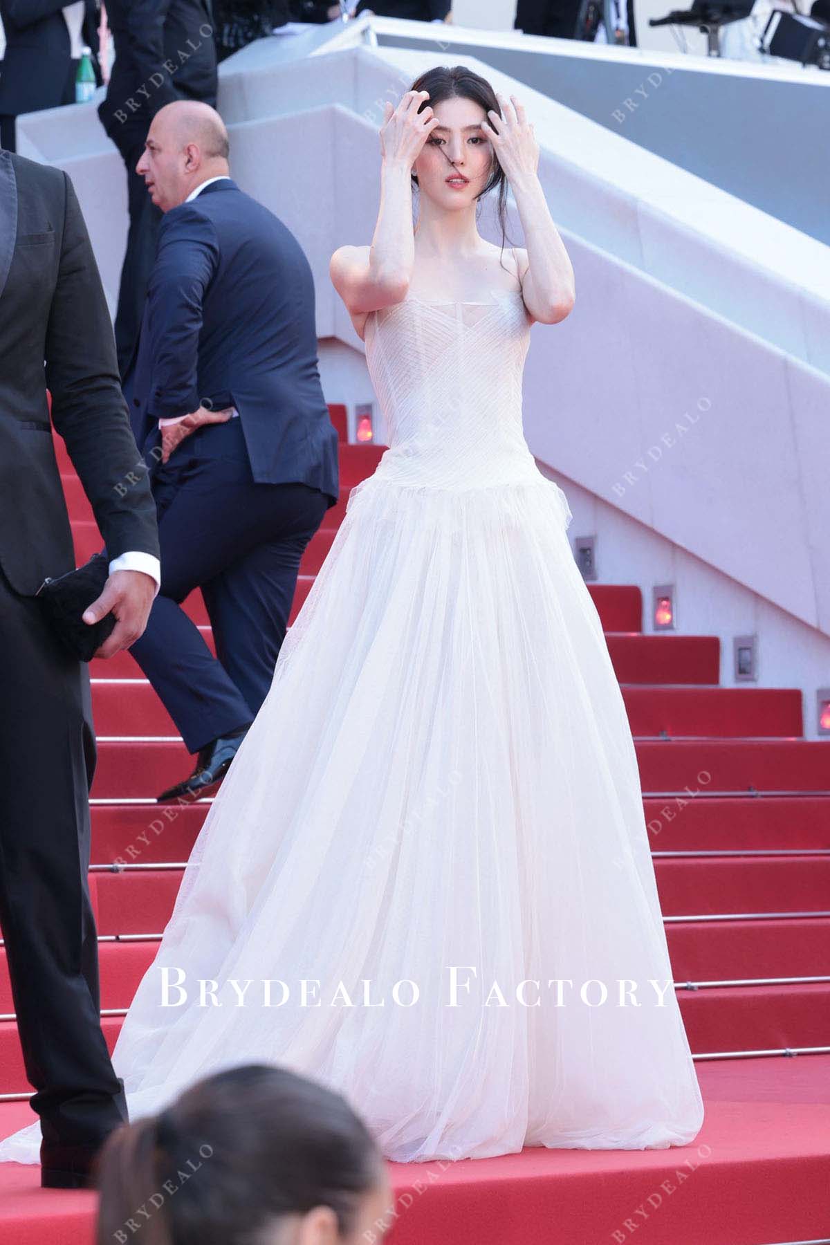 Han So-hee White Corset Dress 2024 Cannes Film Festival