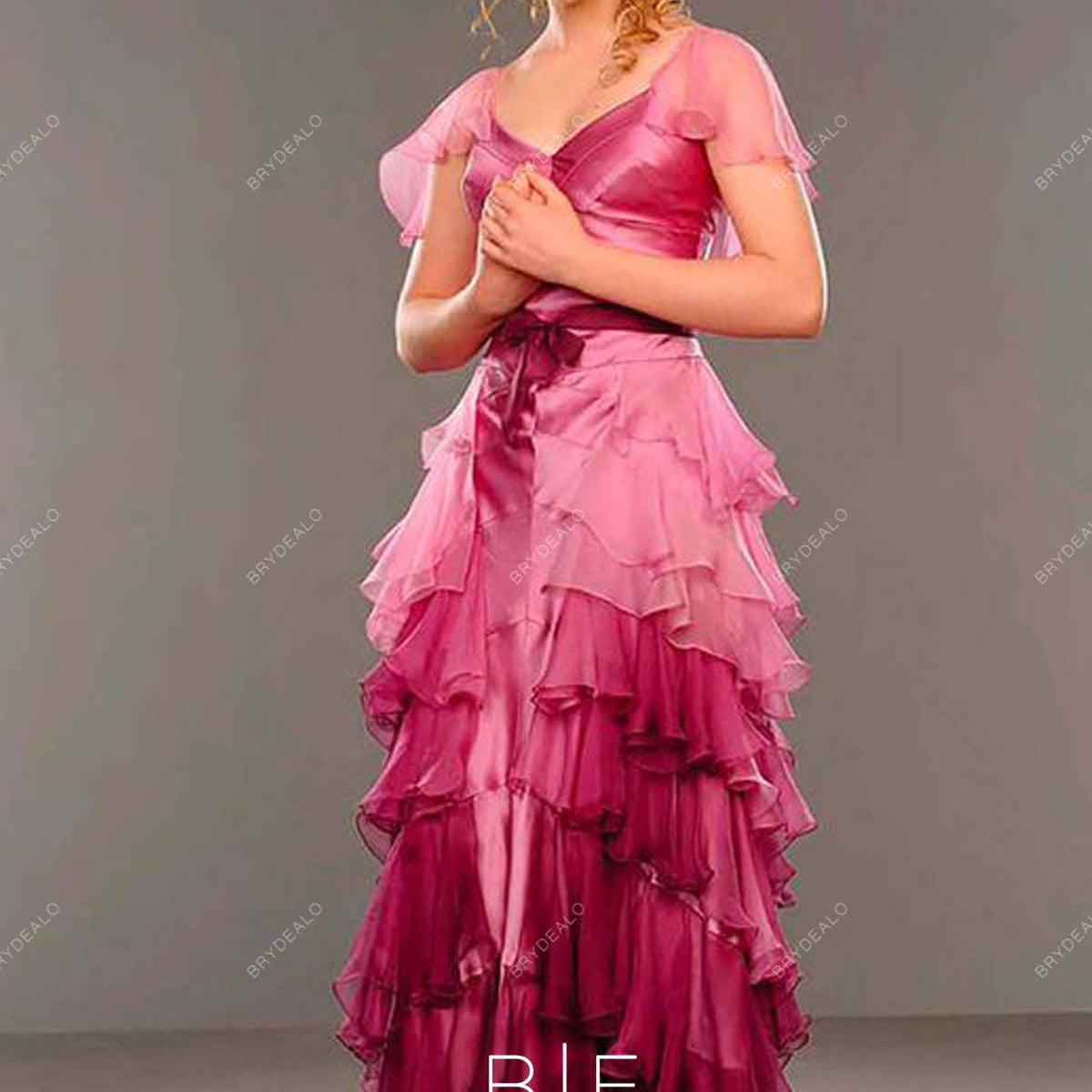 Hermione Granger Yule Ball Pink Ruffled A-line Party Dress Harry Potter Hermione Granger Yule Ball Pink Ruffled A-line Party Dress Harry Potter