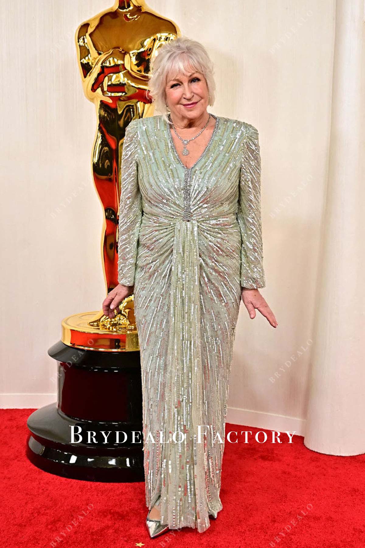 Janty Yates sequined dress 2024 Oscars Red Carpet