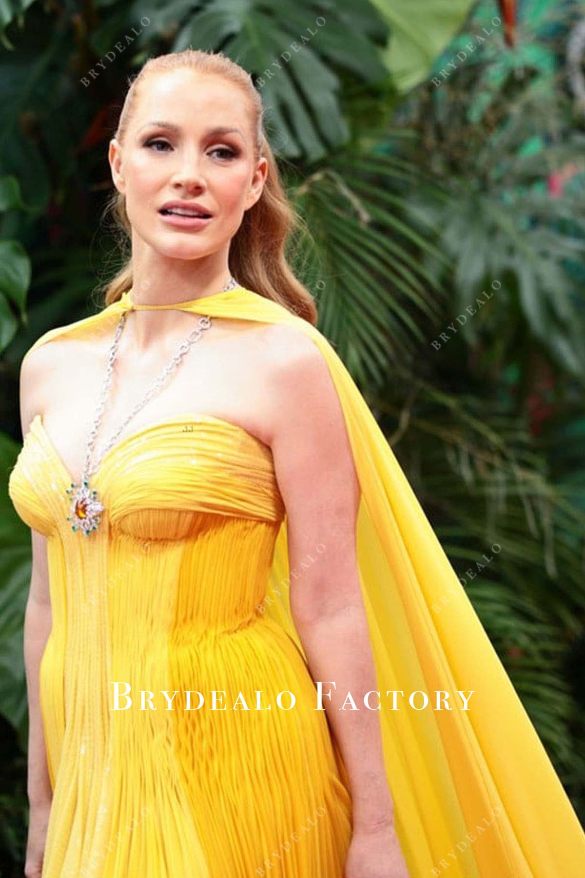 Jessica Chastain Pleated Dress 2023 Tony Awards