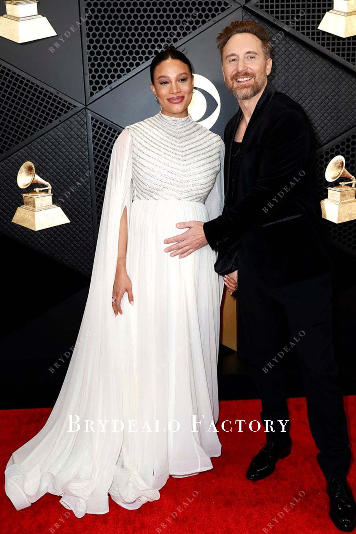 Jessica Ledon beaded dress 2024 Grammys Red Carpet 