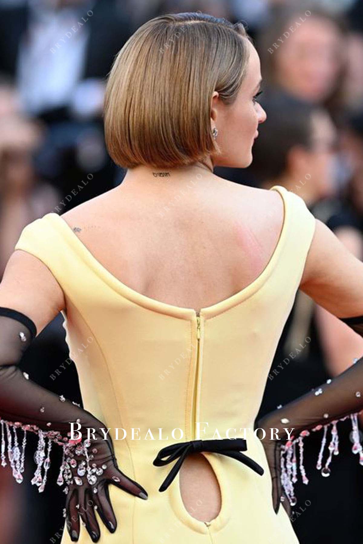 Joey King v-back 2024 Cannes Film Festival dress