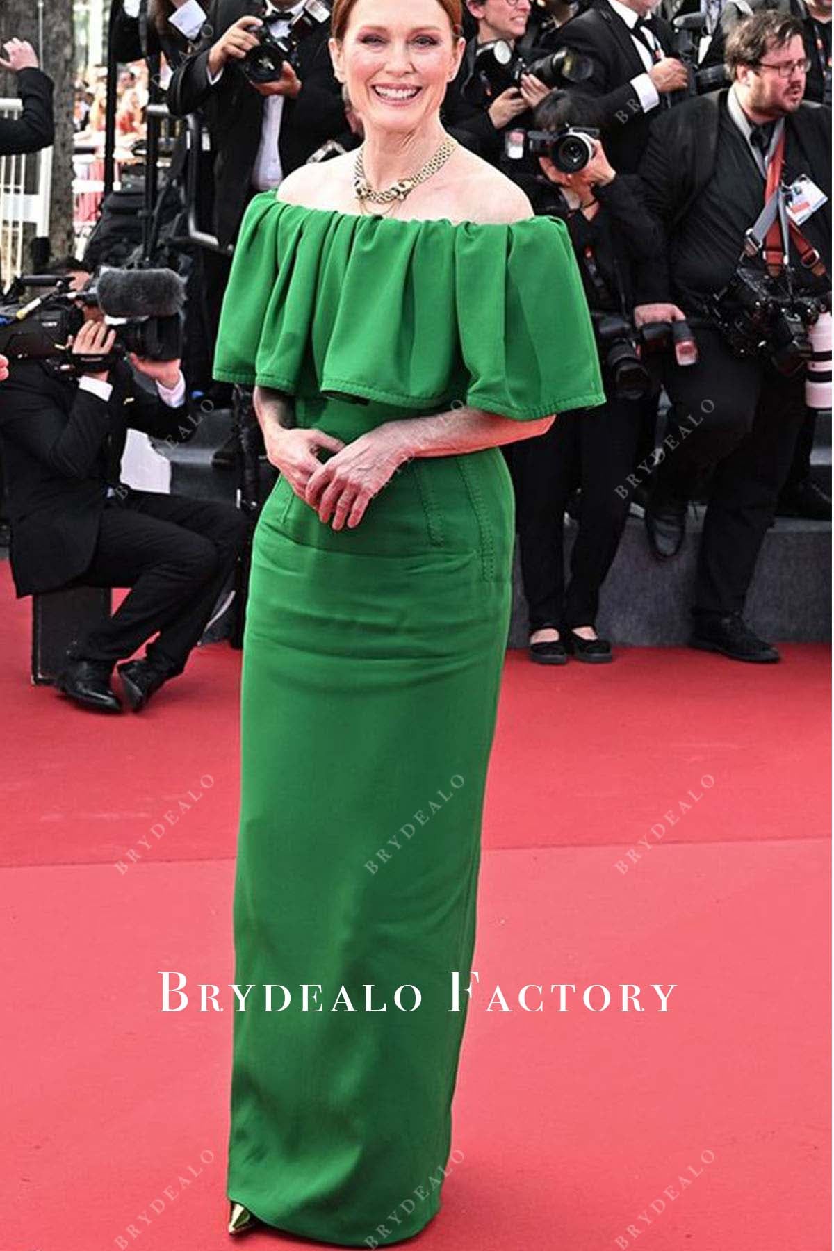 2024 Cannes Film Festival Julianne Moore off shoulder dress