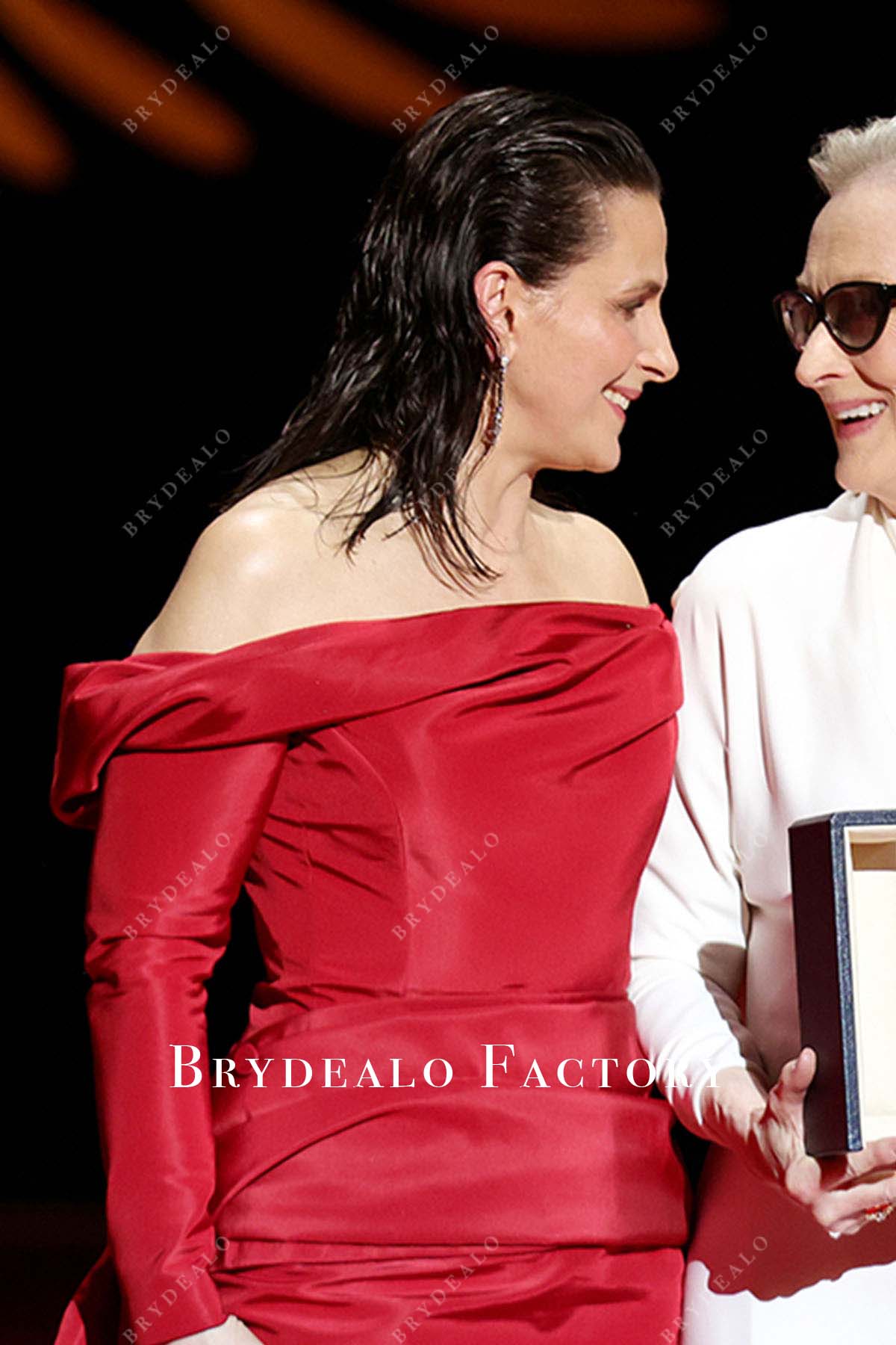 Juliette Binoche 2024 Cannes film festival red dress 