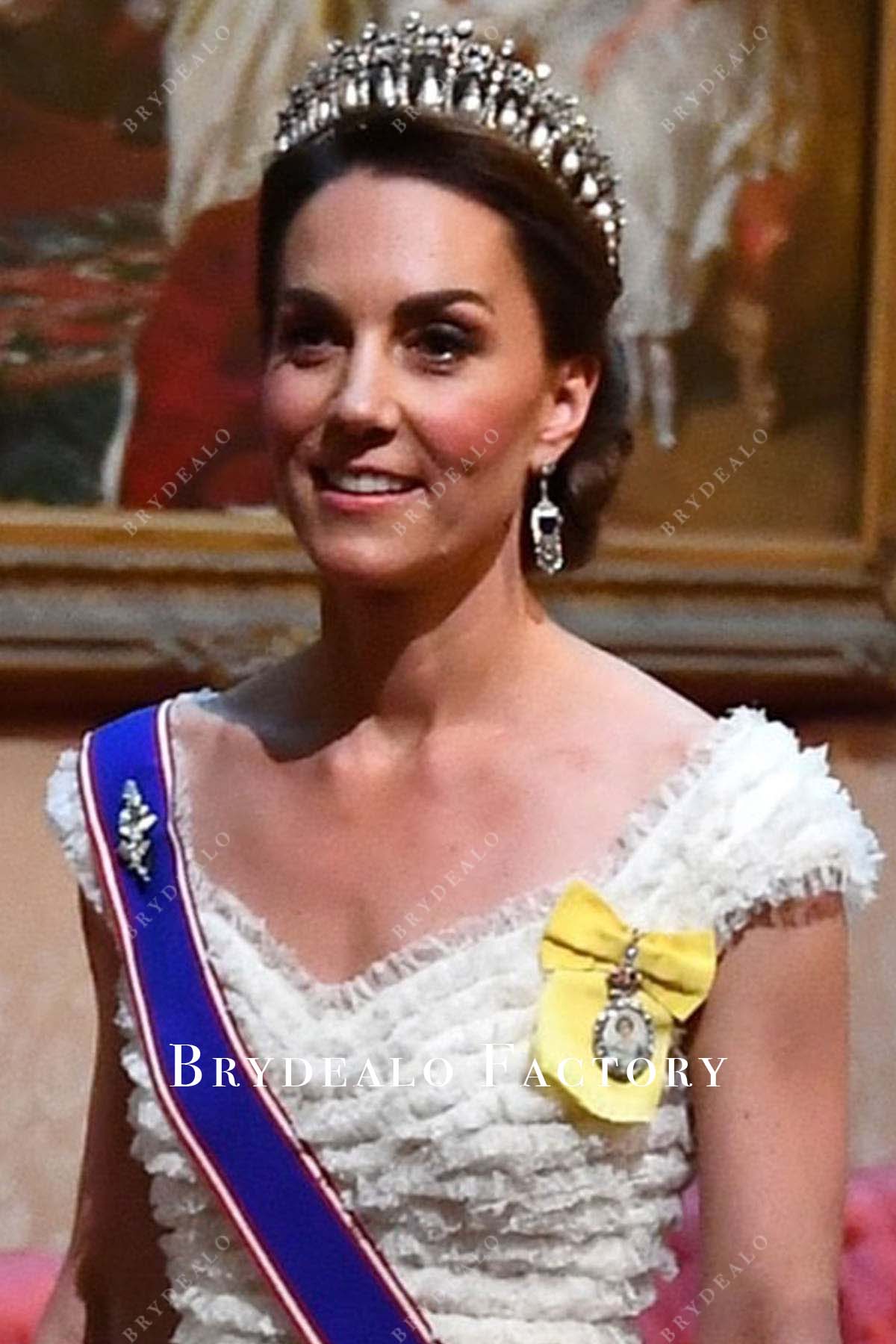 Kate Middleton White Evening Dress Trump state banquet 2019