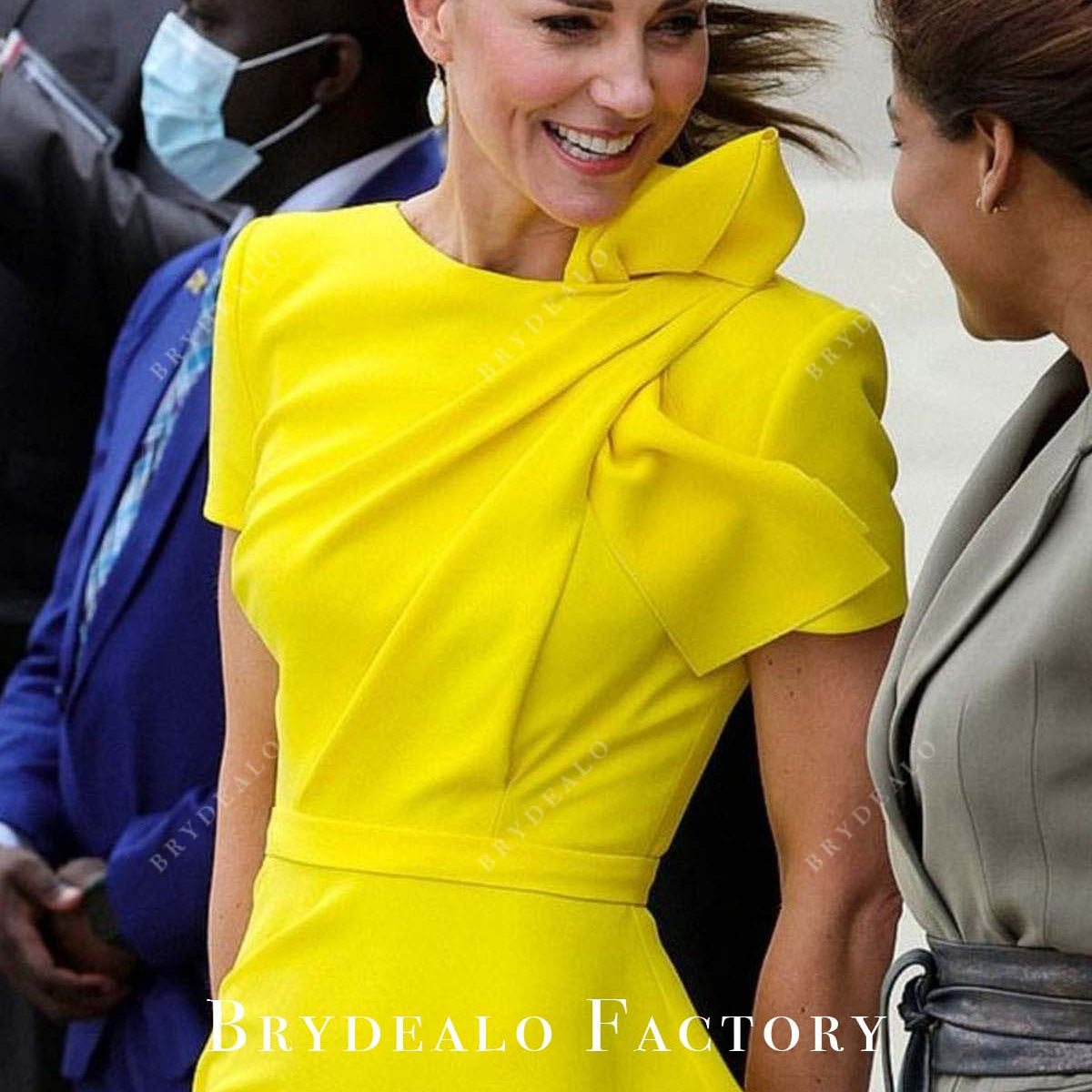 Kate Middleton Yellow Tea Length Dress Wimbledon Final 2022