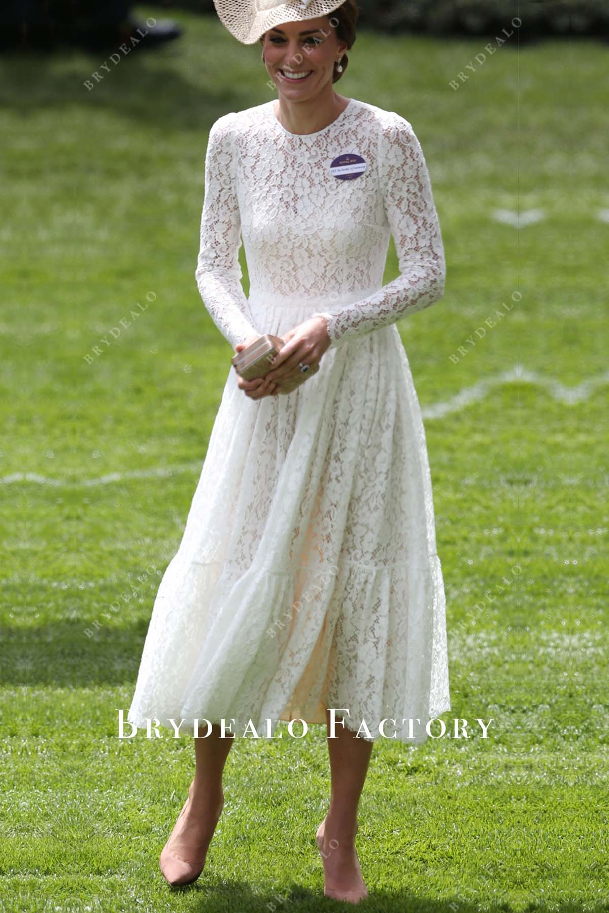 Kate Middleton White Lace Royal Ascot 2016 Dress