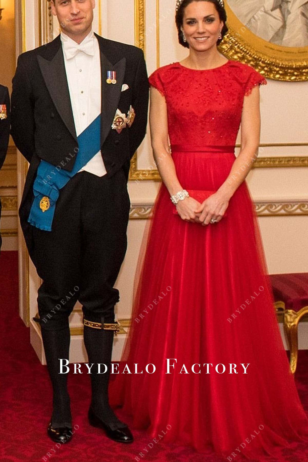 Kate Middleton 2022 Diplomatic Reception Red Fit & Flare Gown main image 1
