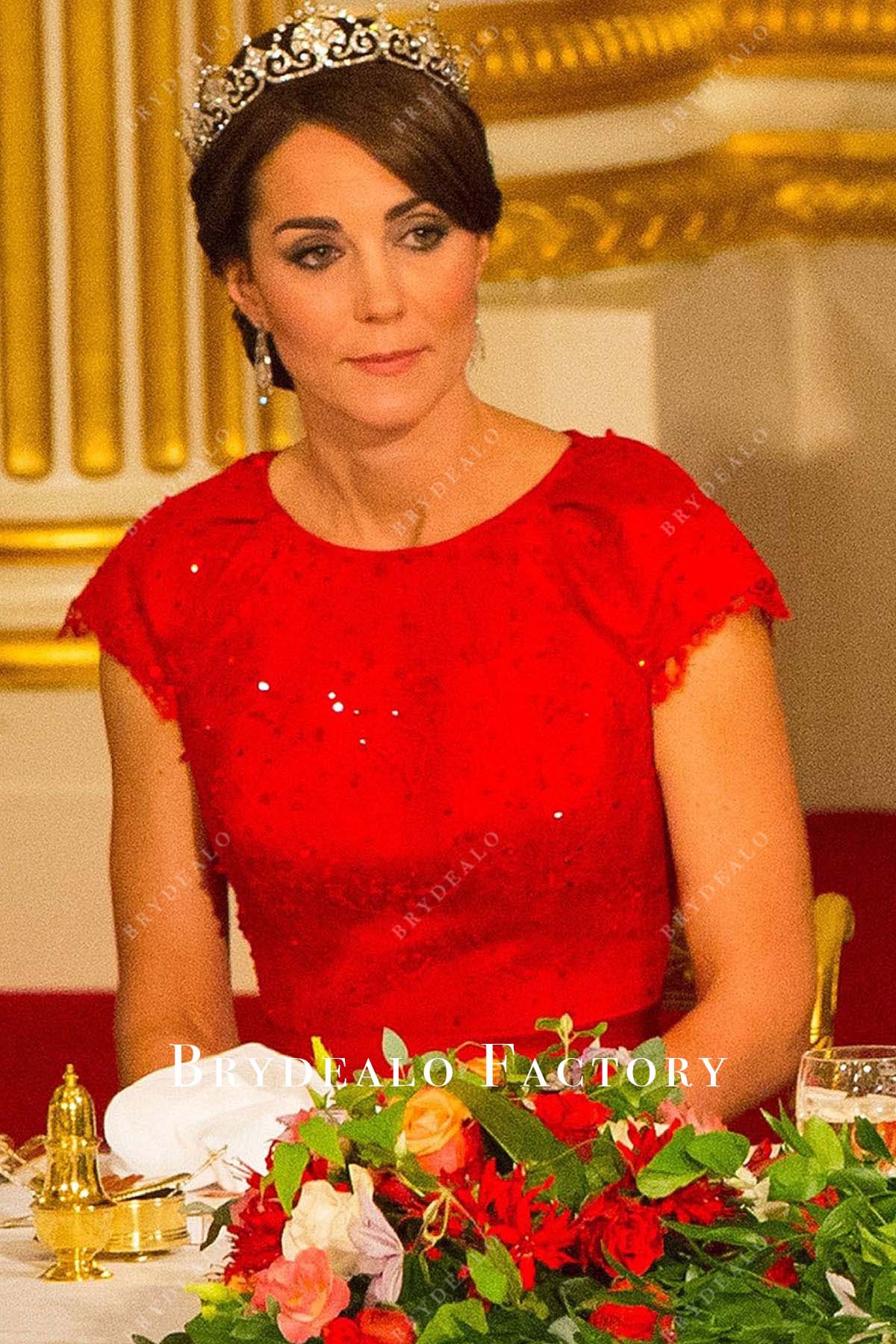 Kate Middleton Red Dress Diplomatic Corps Annual Reception 2016
