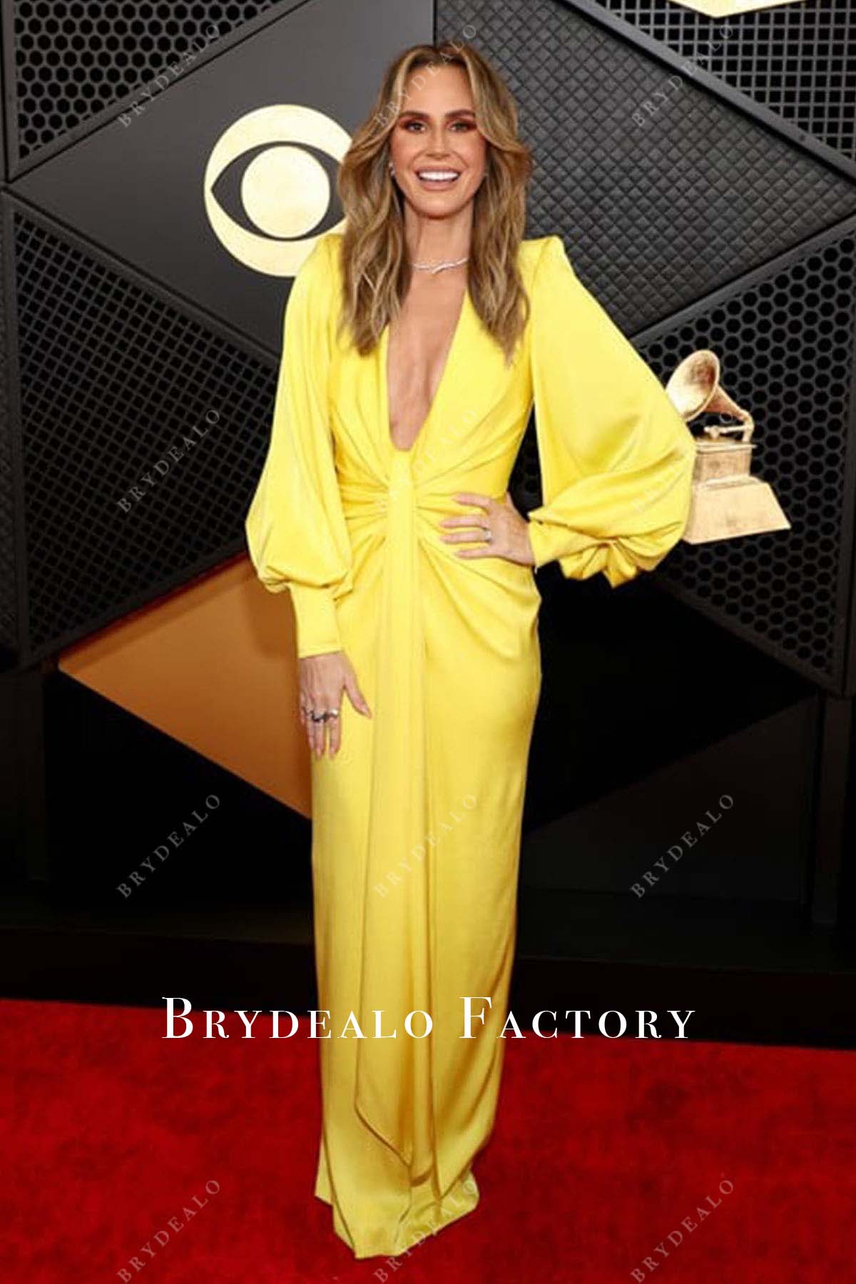 Keltie Knight long sleeves dress Grammys Red Carpet 2024