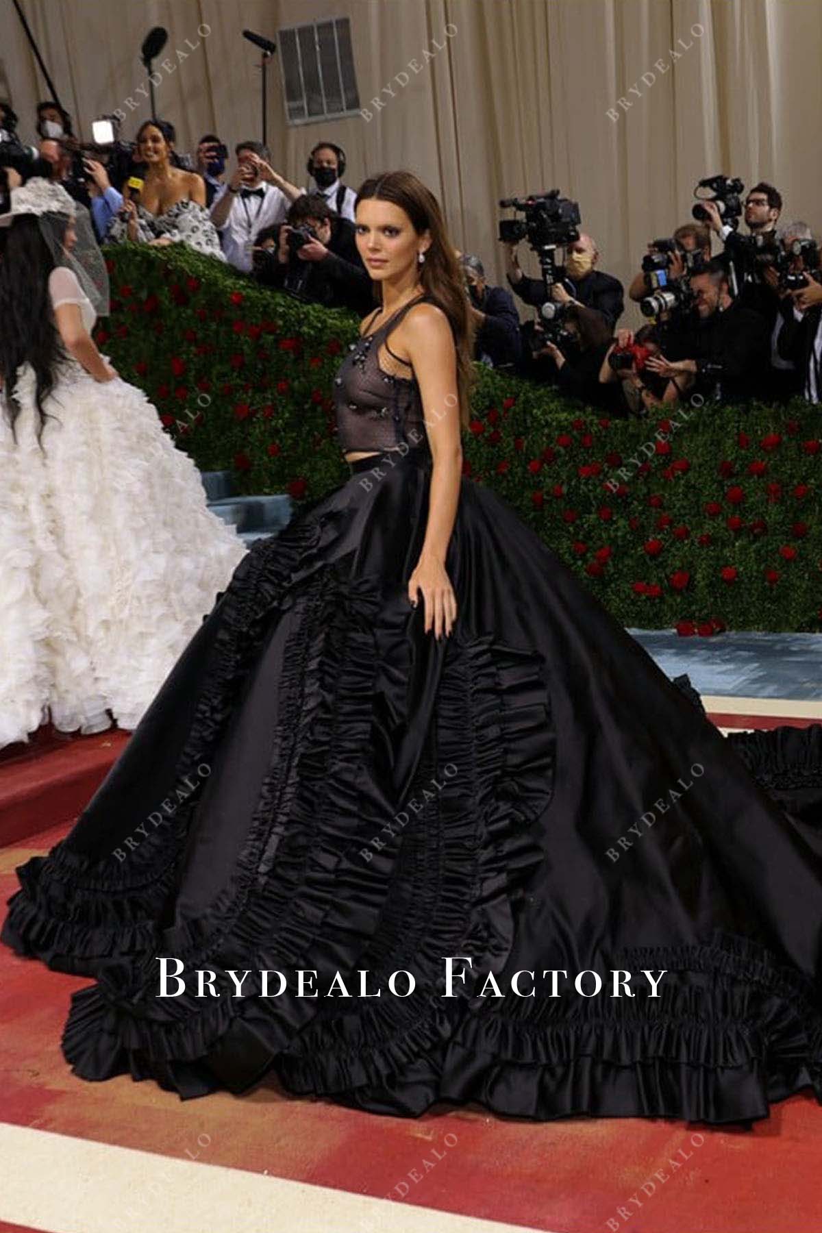 Kendall Jenner black ballgown 2022 Met Gala dress