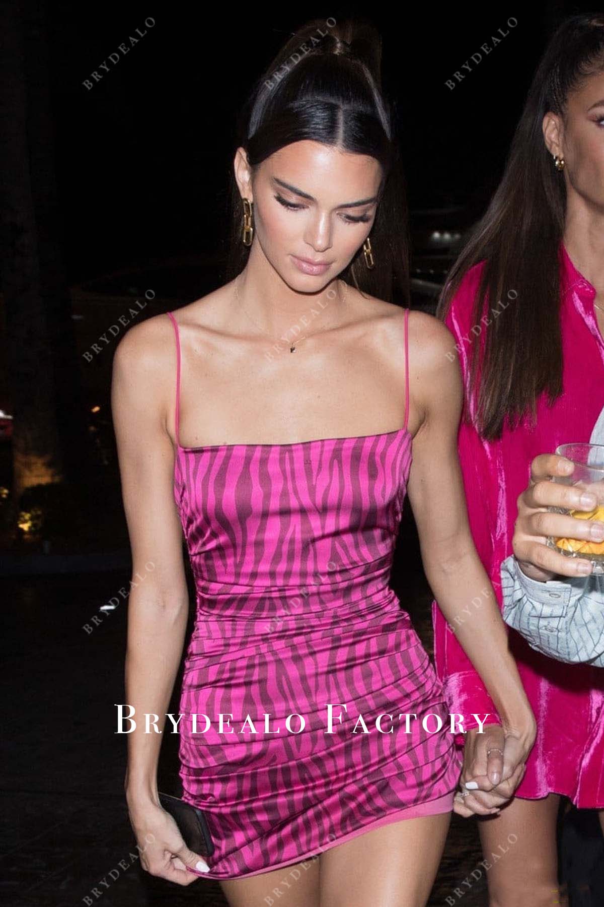 Kendall Jenner leopard print mini dress 2019 Art Basel