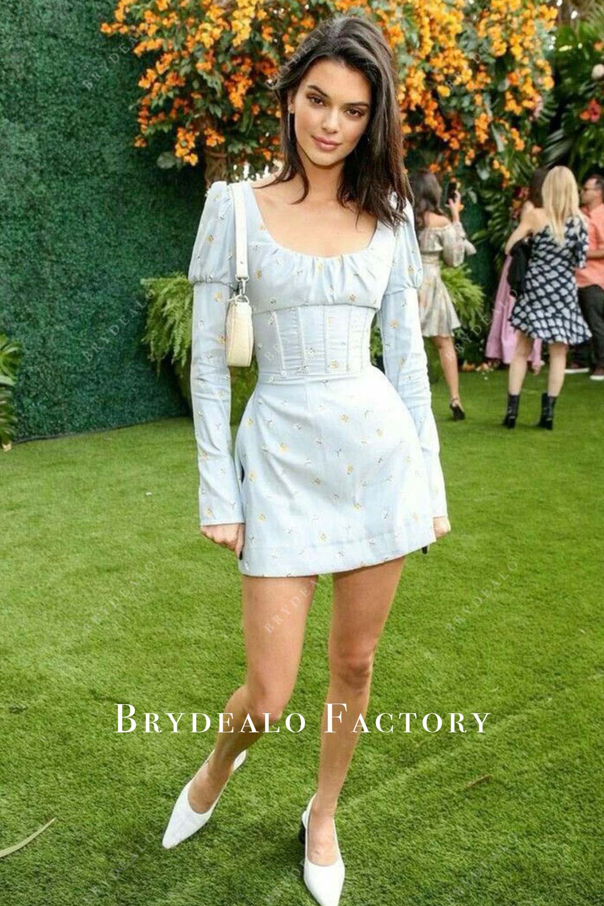 Kendall Jenner long sleeves dresss 2018 Veuve Clicquot Polo Classic