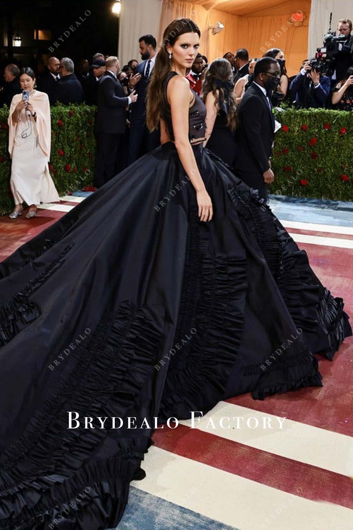 Kendall Jenner long train dress 2022 Met Gala 