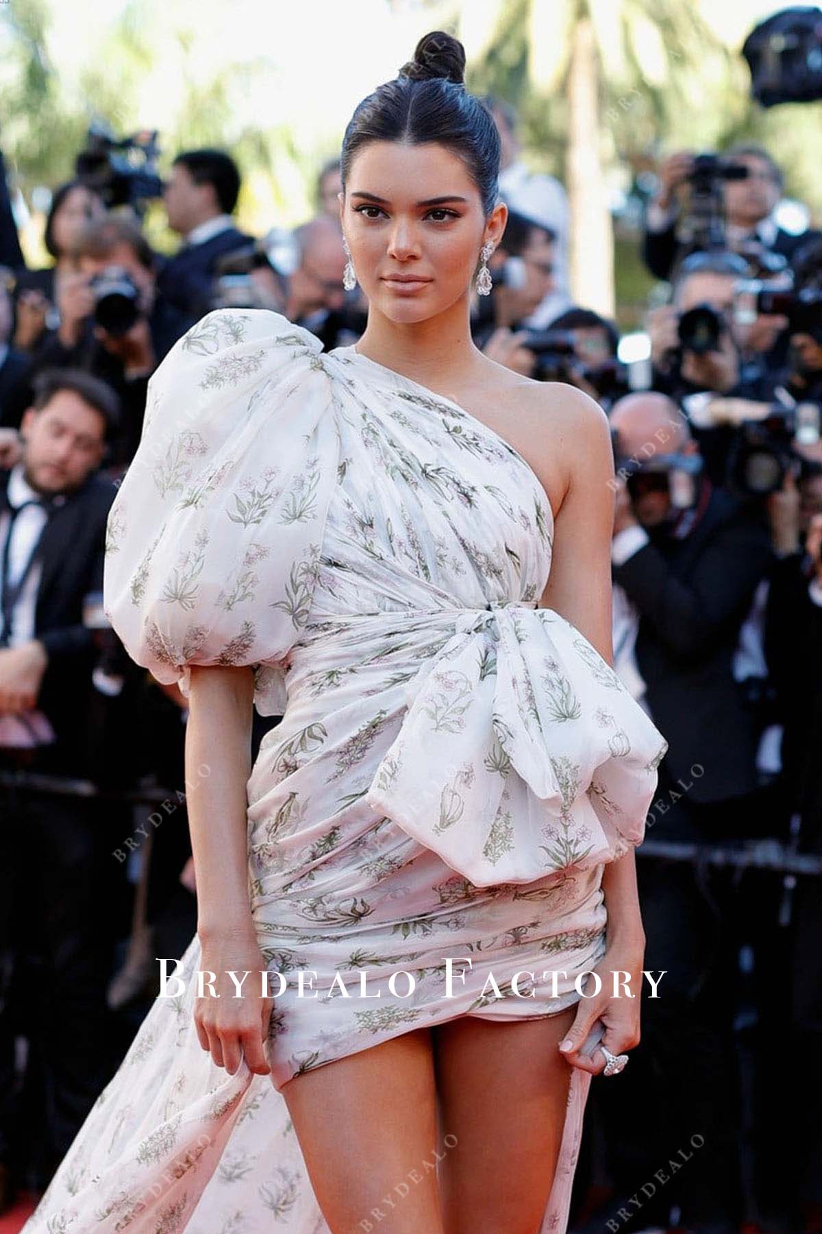 Kendall Jenner puffy sleeve 2017 Cannes Film Festival dress