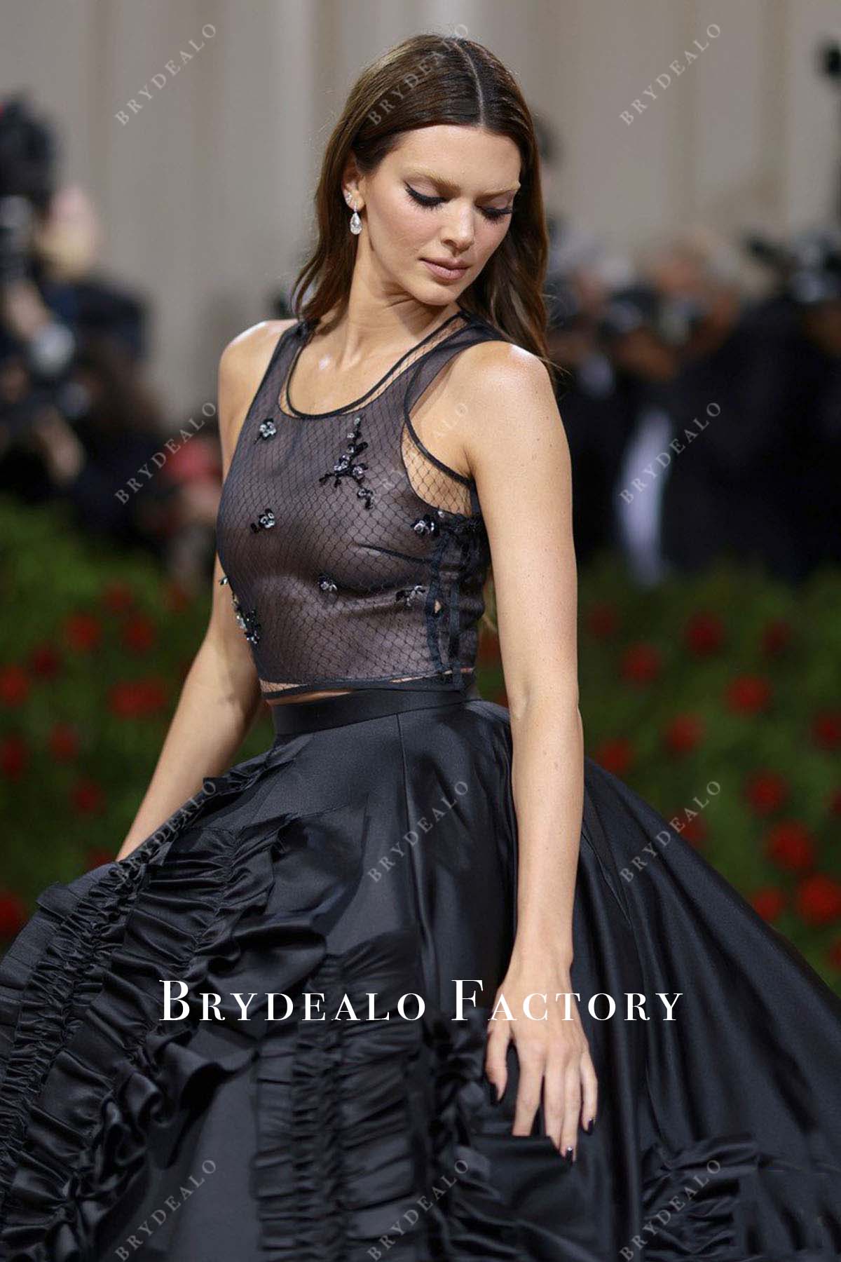 Kendall Jenner sheer bodice dress Met Gala 2022