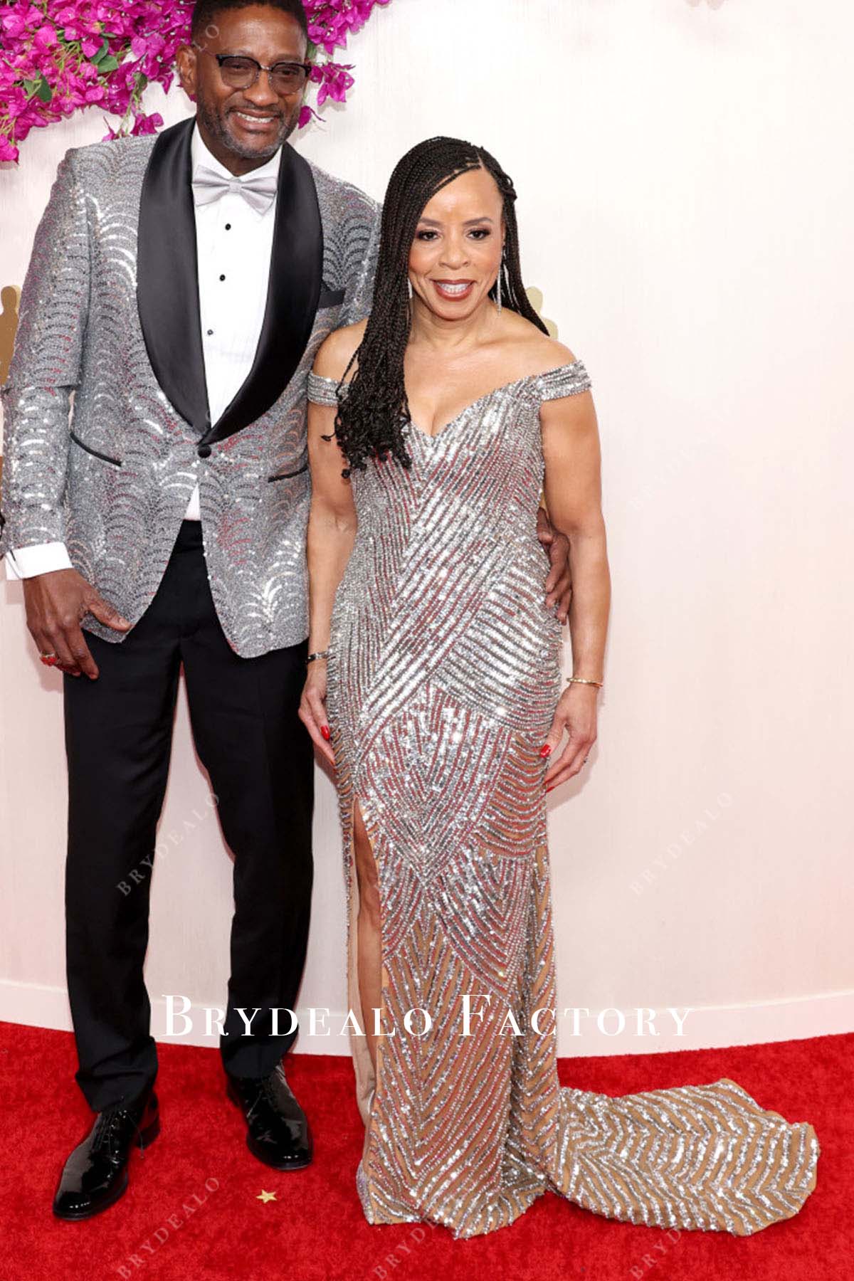 Kimberly Godwin sequined dress 2024 Oscars Red Carpet