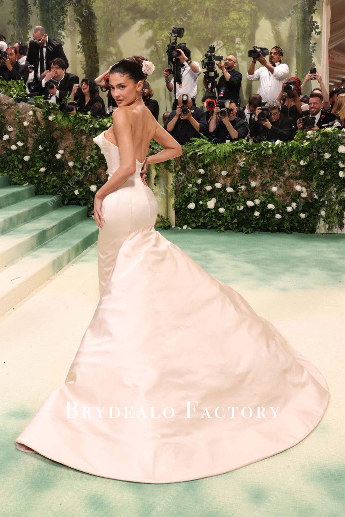 Kylie Jenner panel train dress 2024 Met Gala Red Carpet 