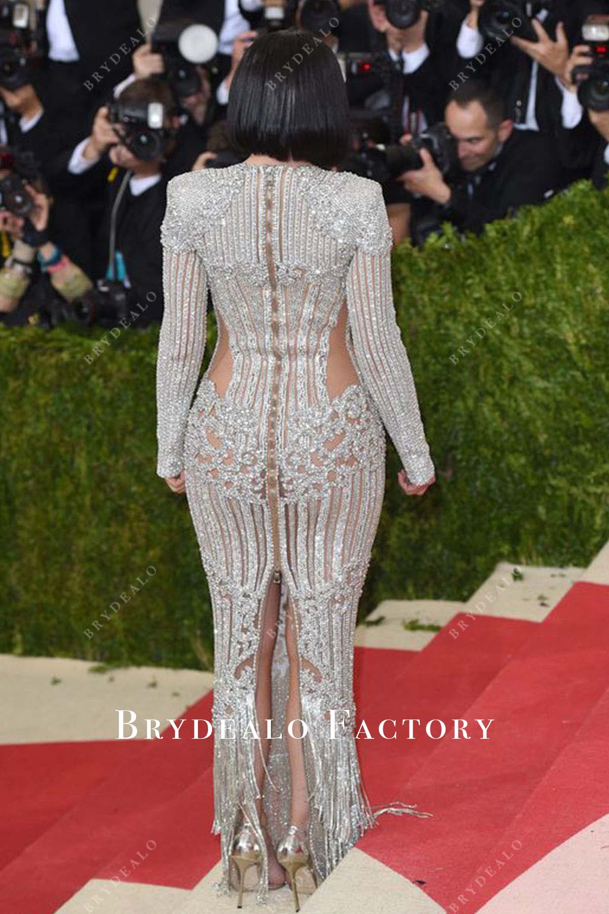 Kylie Jenner rhineatones floor legnth 2016 Met Gala dress