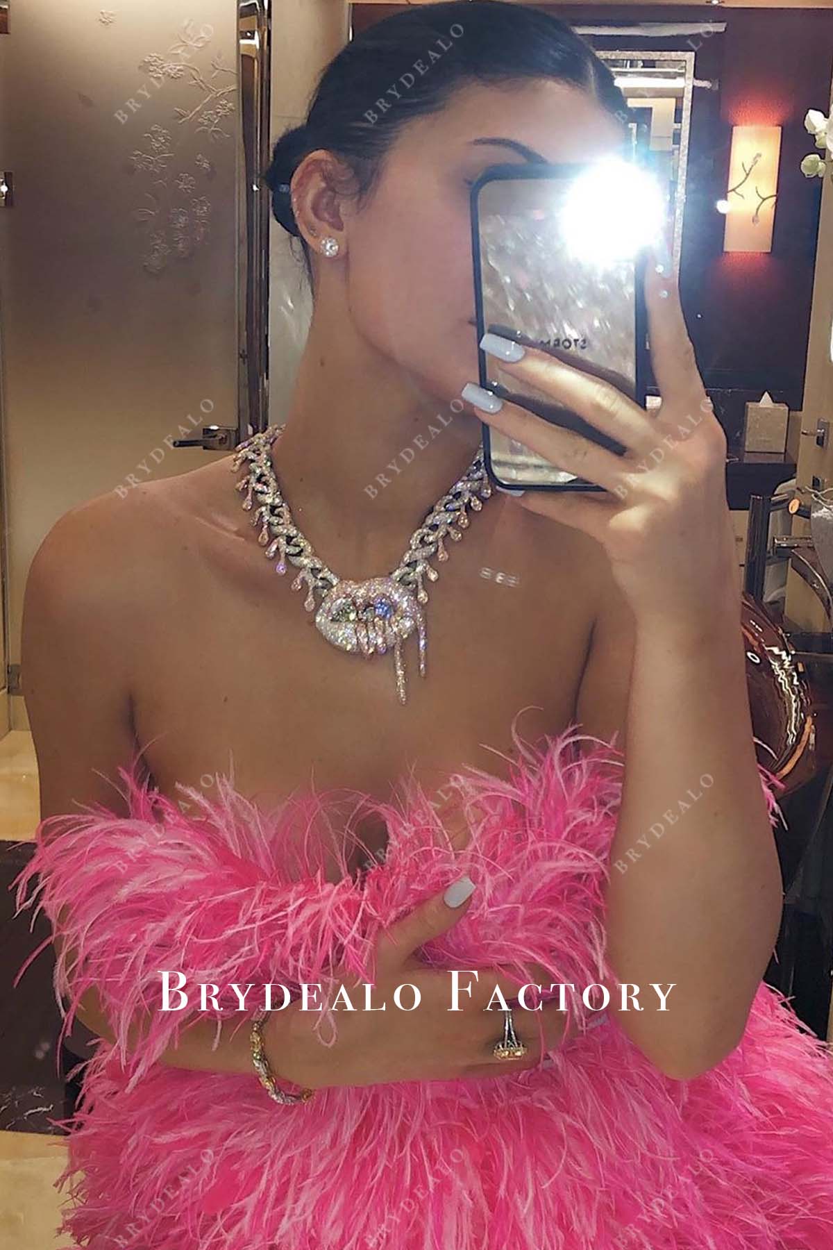 Kylie Jenner Hot Pink Strapless 22nd Birthday Dress