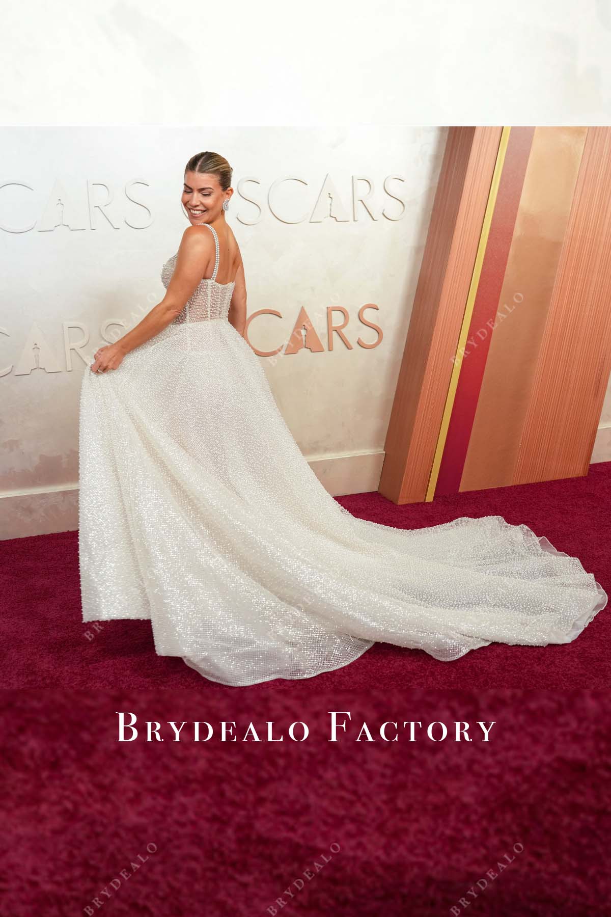 Lee Broda chapel train 2025 Oscars red carpet dress
