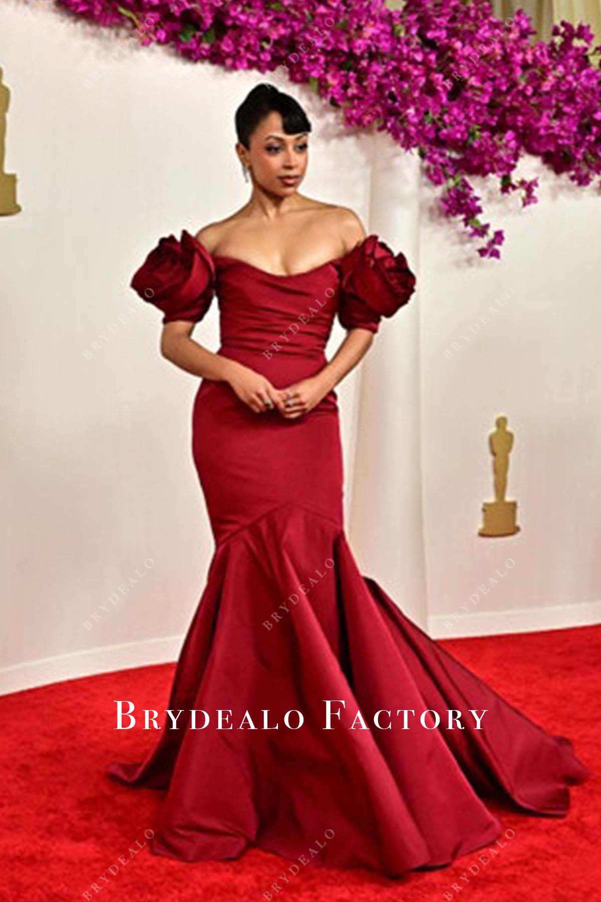 Liza Koshy v-neck 2024 Oscars Red Carpet dress