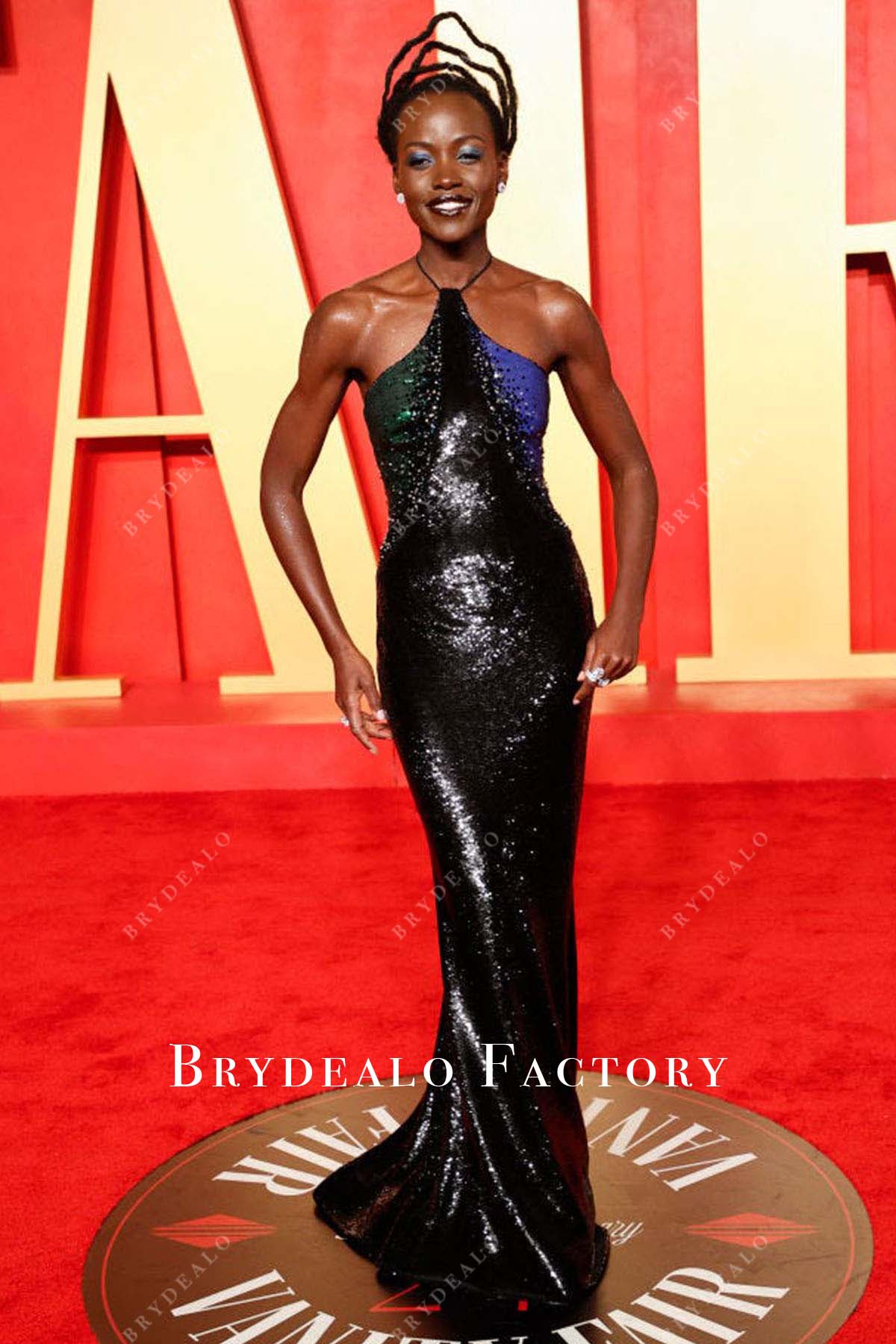 Lupita Nyong'o fit-and-flare 2024 Oscars After Party dress